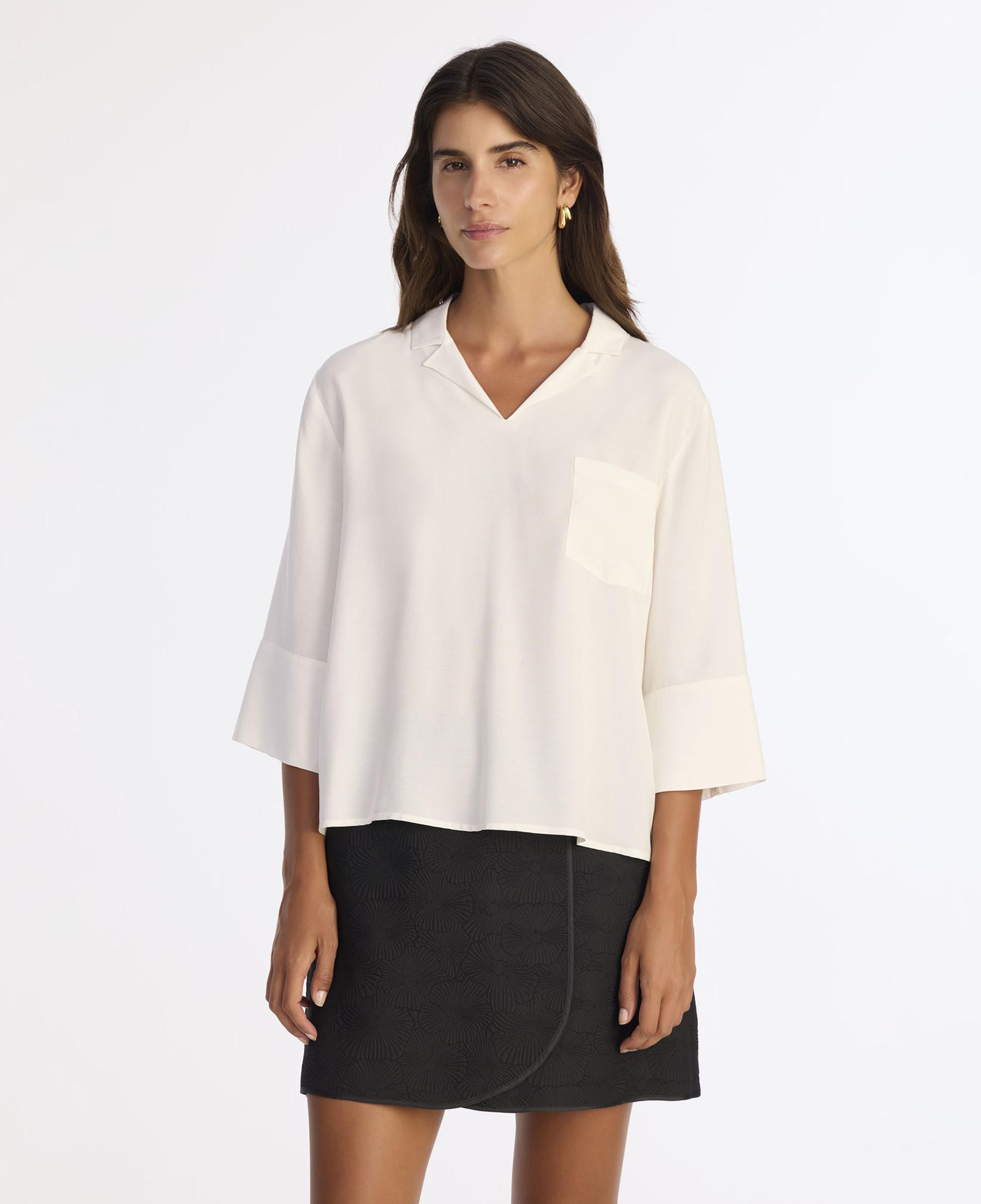 YARGICI Regular Gömlek Yaka 3/4 Kol Bluz