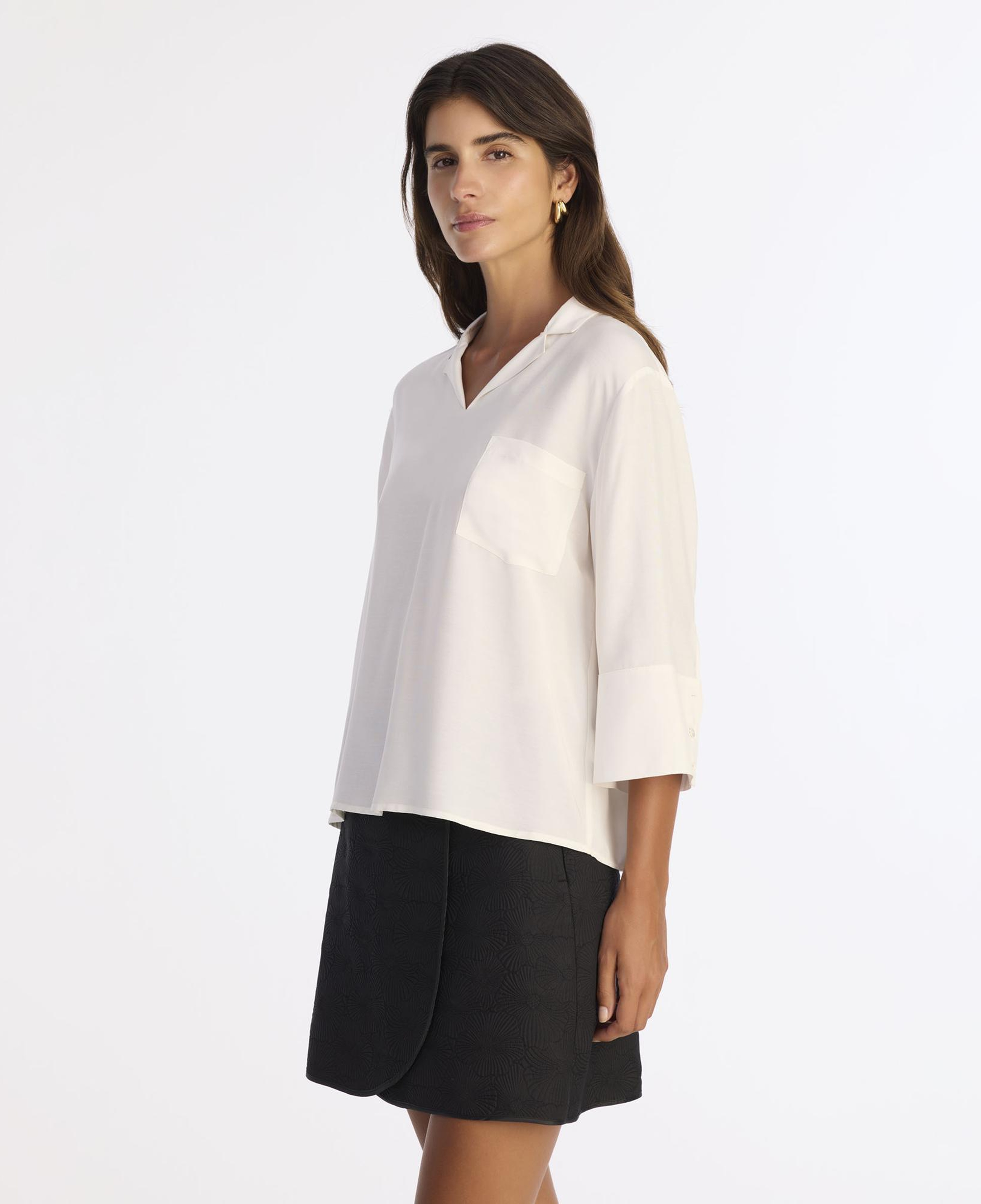 YARGICI Regular Gömlek Yaka 3/4 Kol Bluz