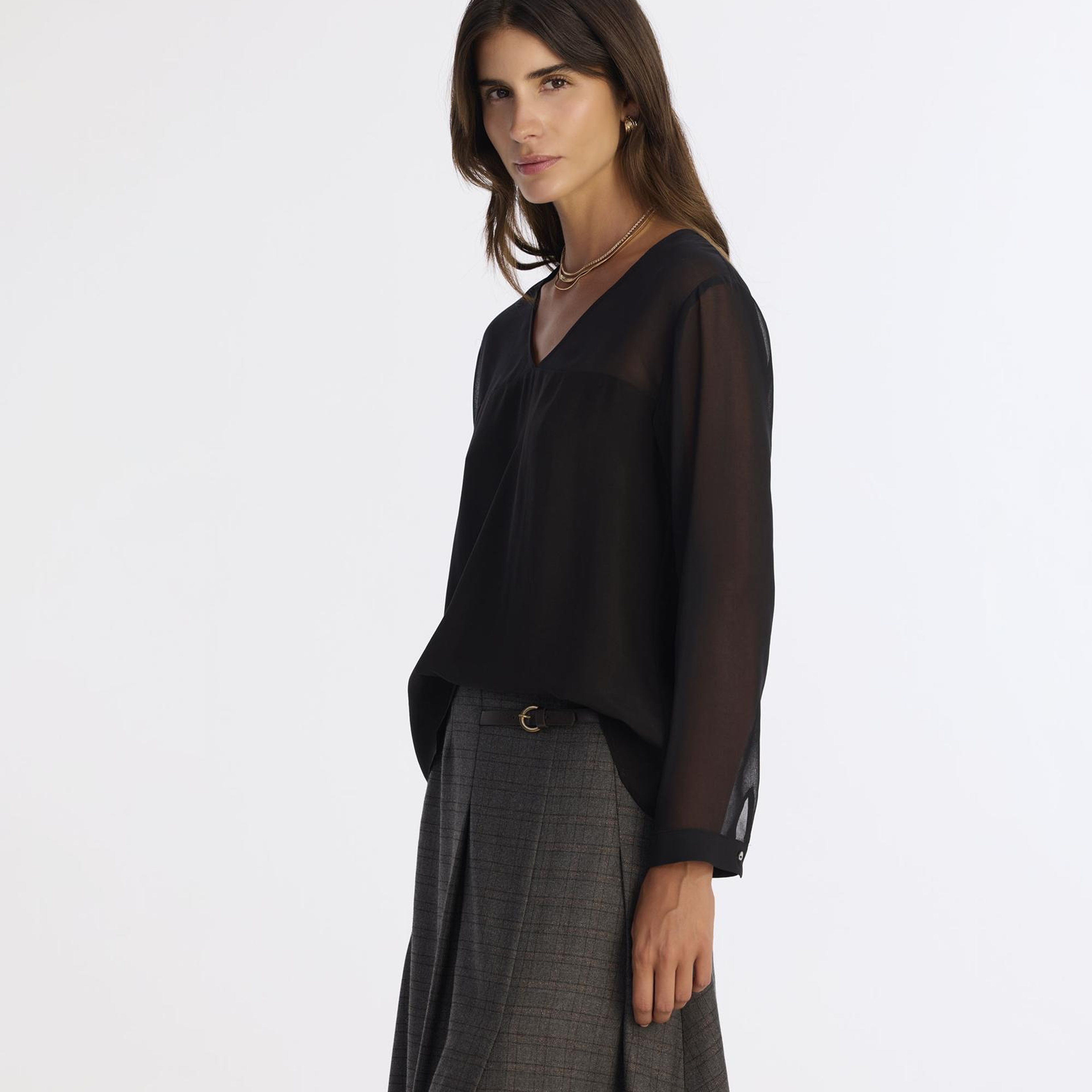 YARGICI Regular V Yaka Uzun Kol Bluz