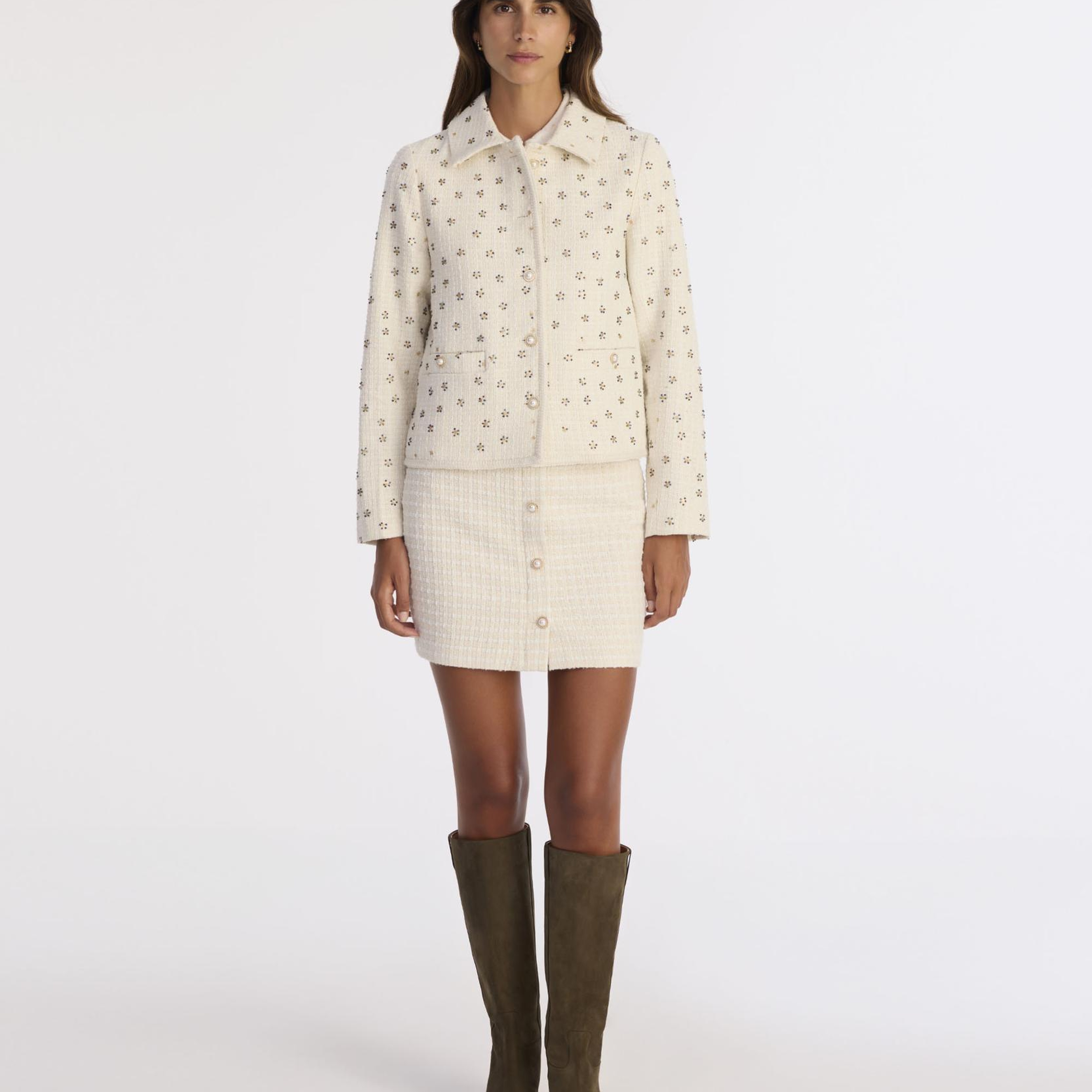 YARGICI Cropped Bisiklet Yaka Uzun Kol Ceket