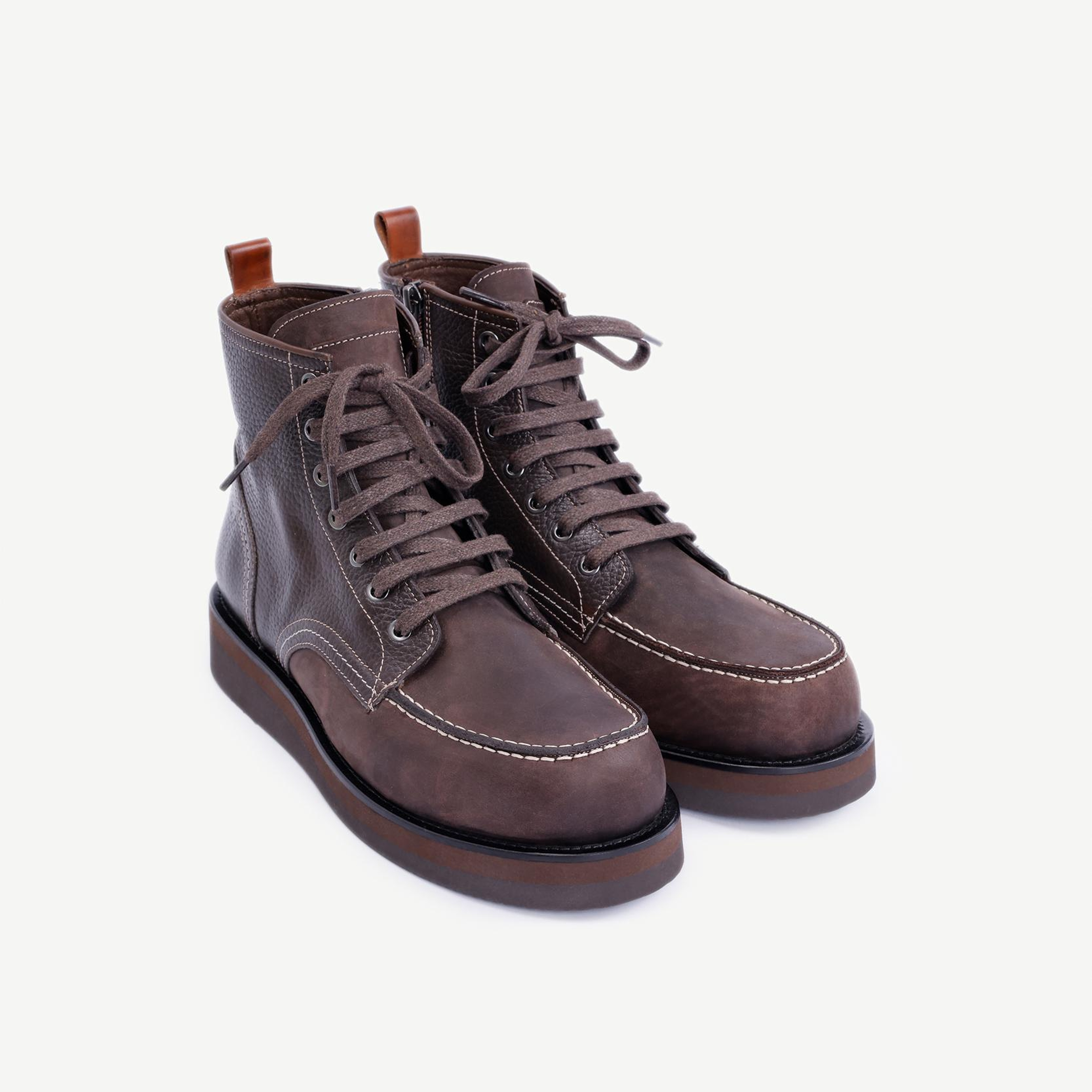 YARGICI Nubuk Detaylı Bağcıklı Deri Bot