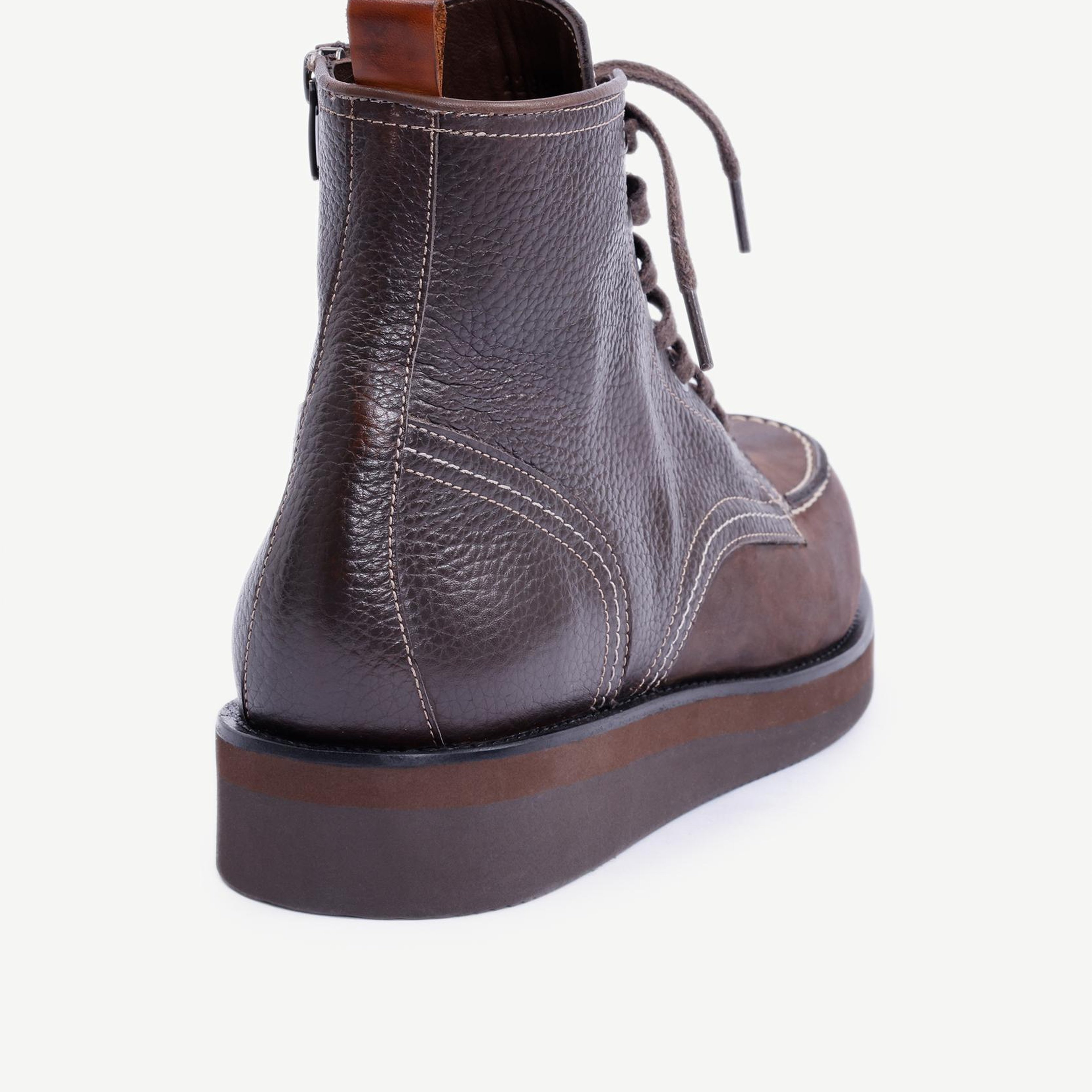 YARGICI Nubuk Detaylı Bağcıklı Deri Bot