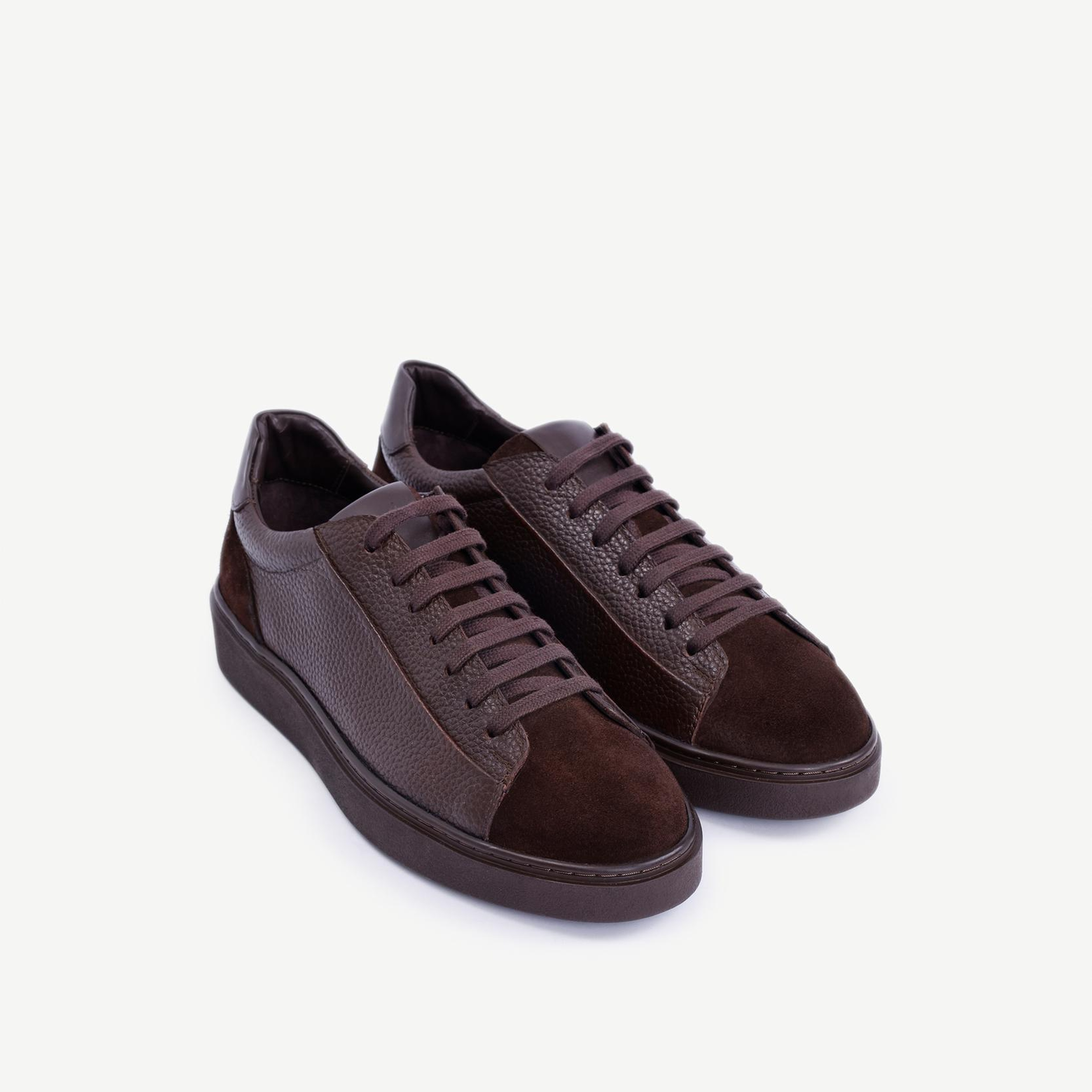 YARGICI Süet Detaylı Deri Spor Ayakkabı