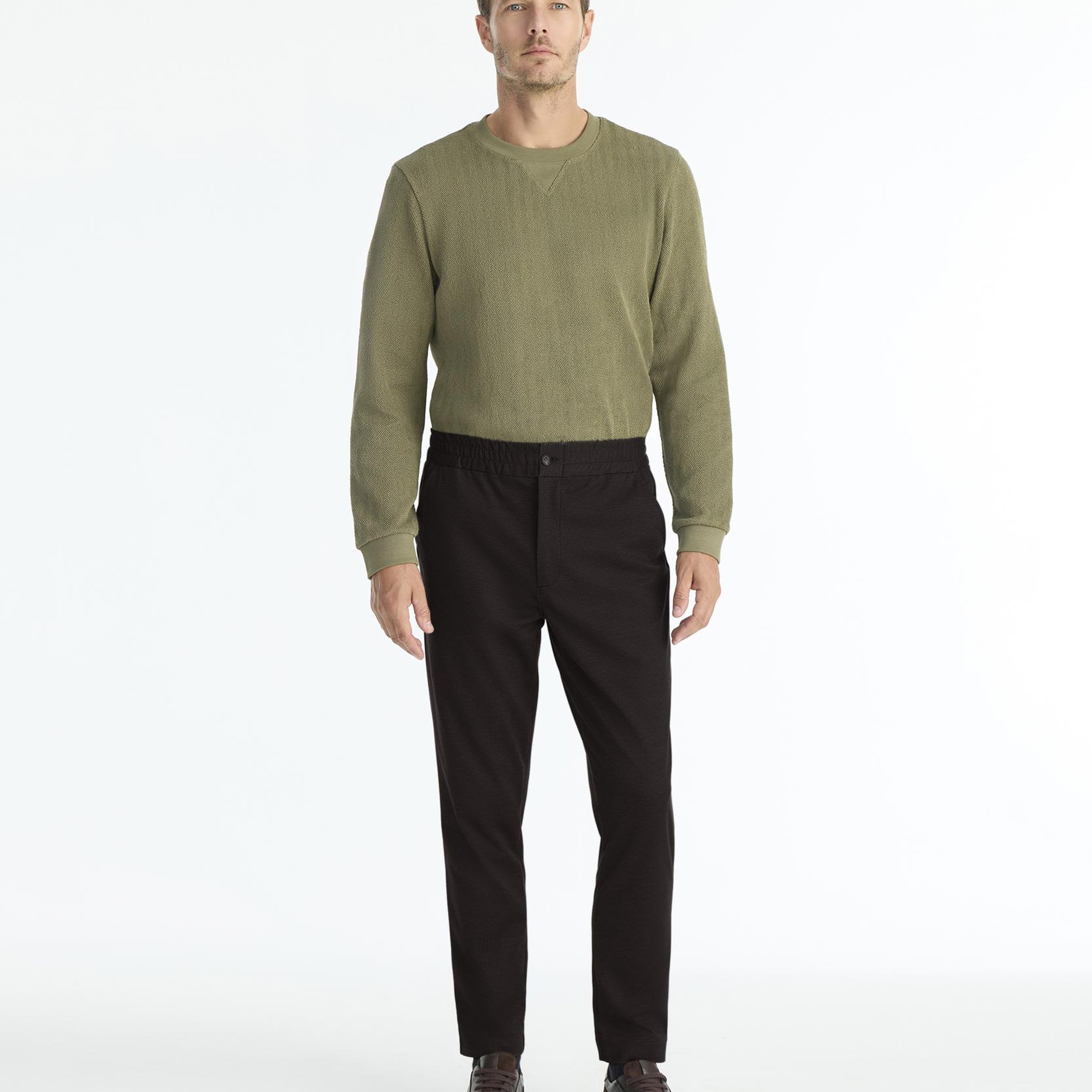 YARGICI Straight Beli Lastikli Pantolon