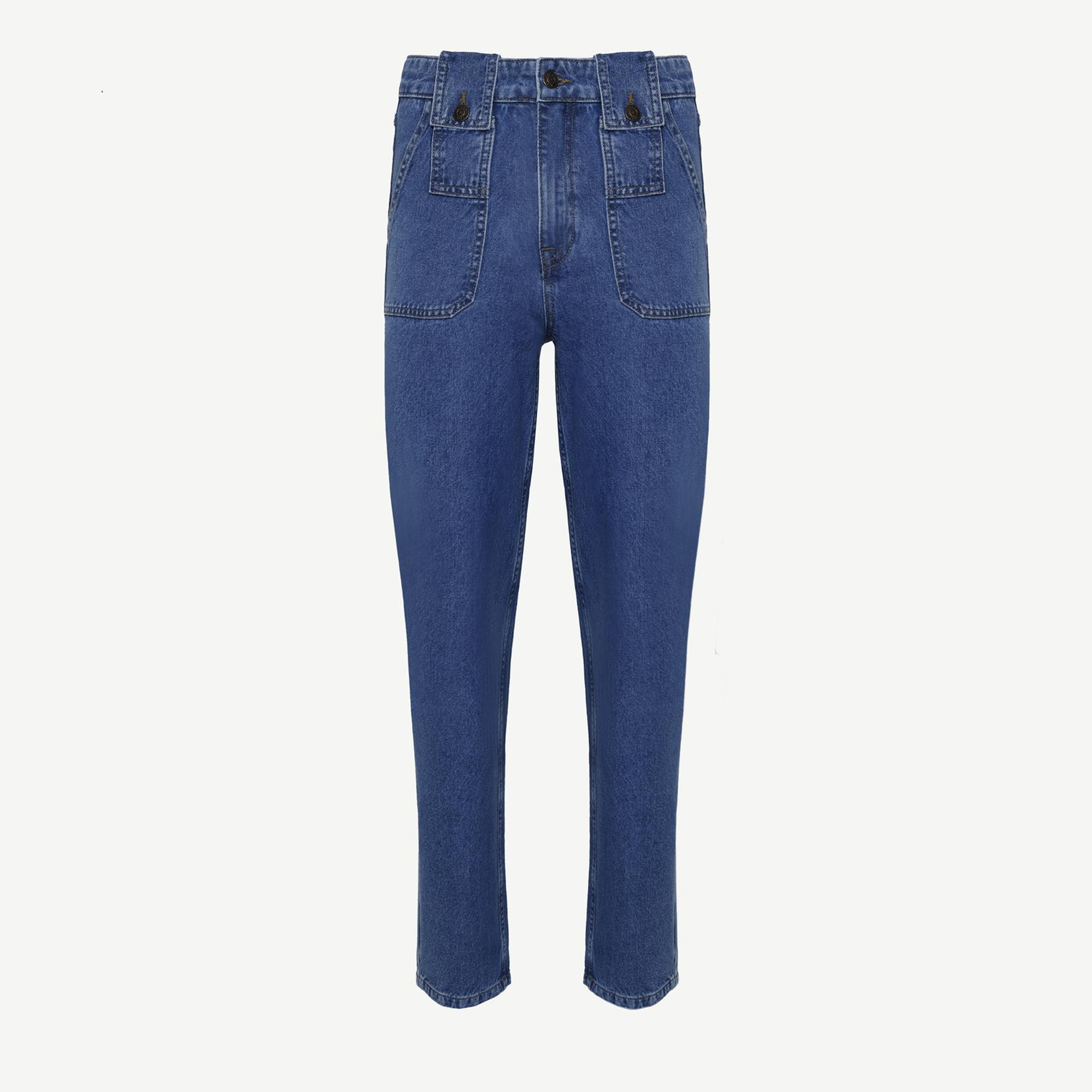 YARGICI Düz Kesim Denim Pantolon
