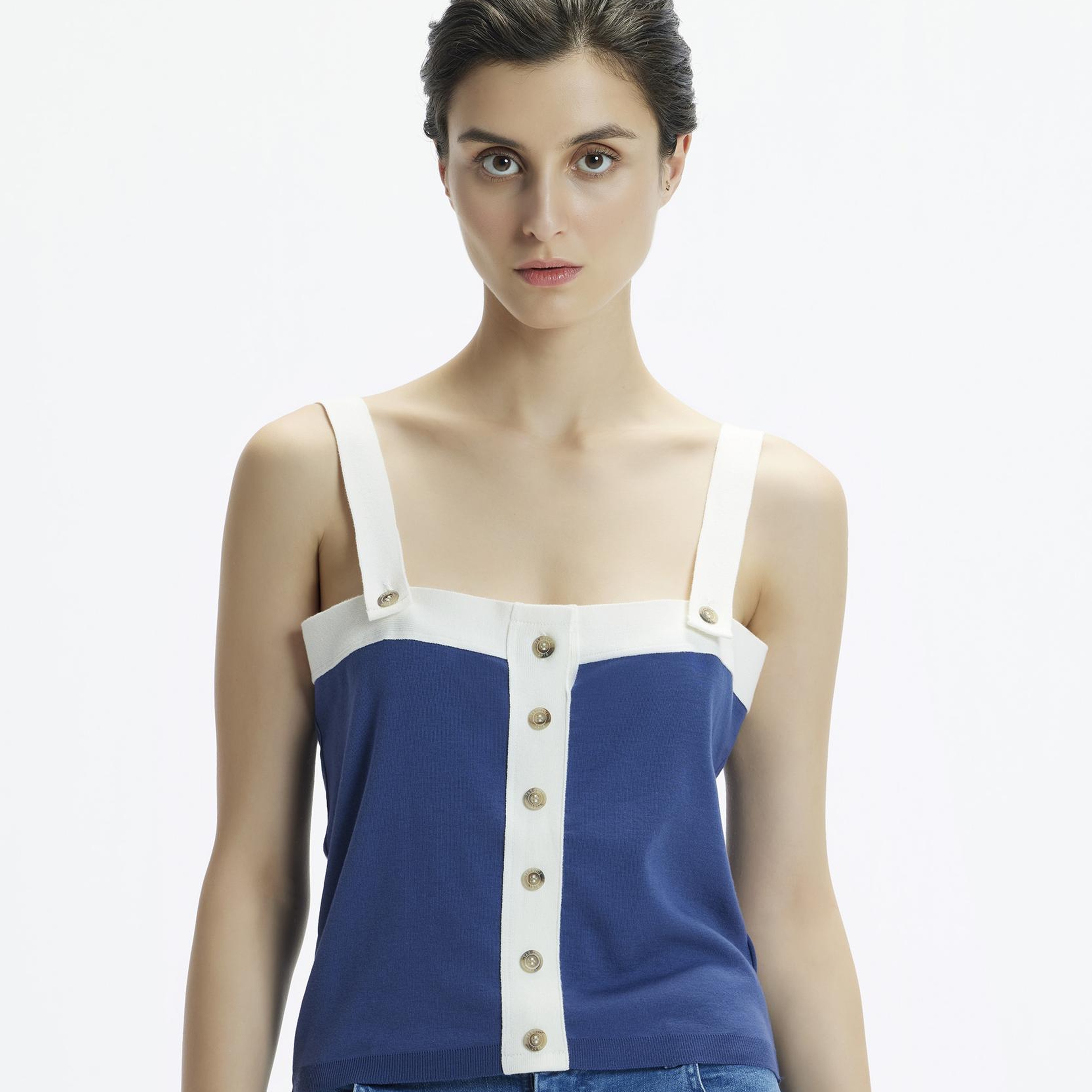 YARGICI Askılı Triko Blüz