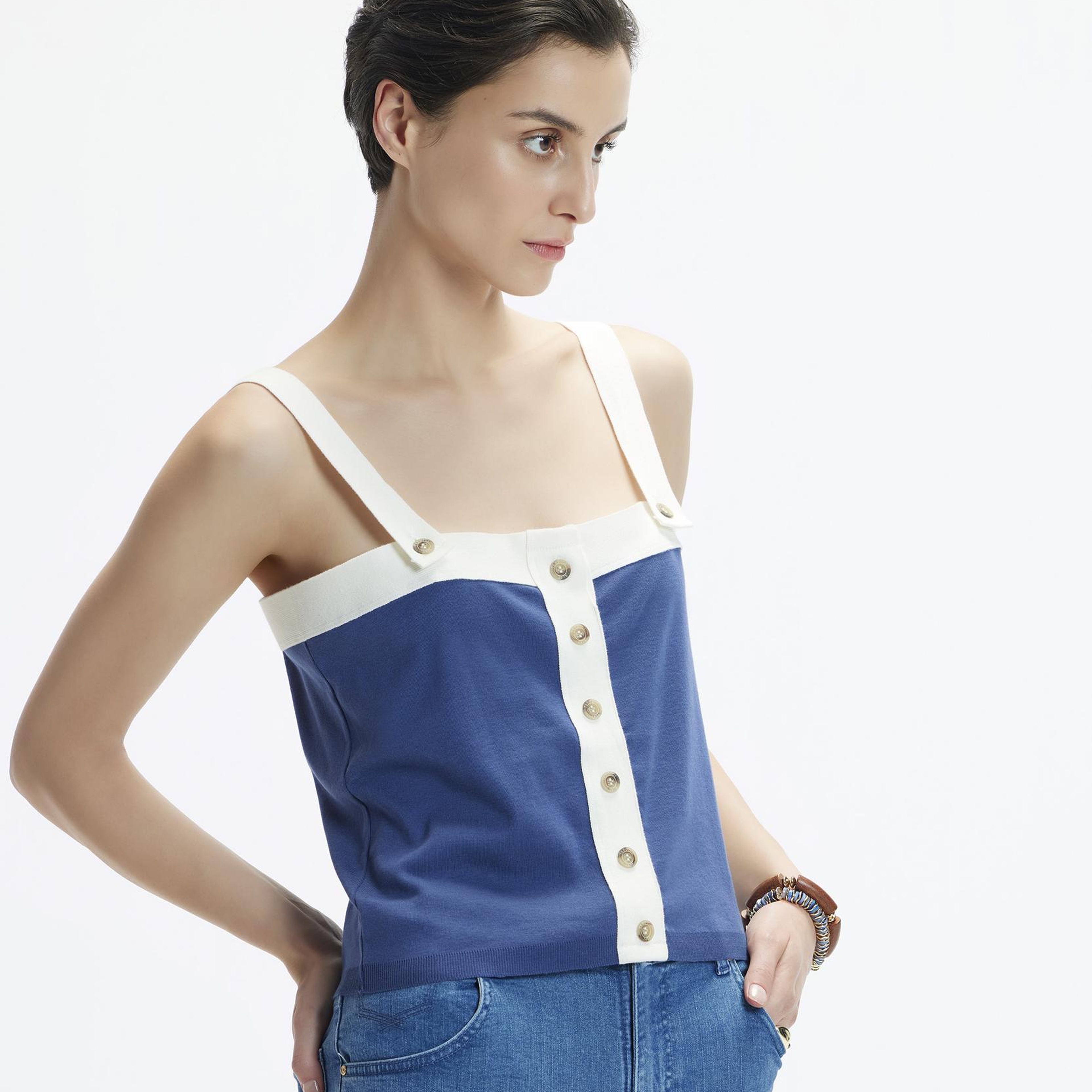 YARGICI Askılı Triko Blüz