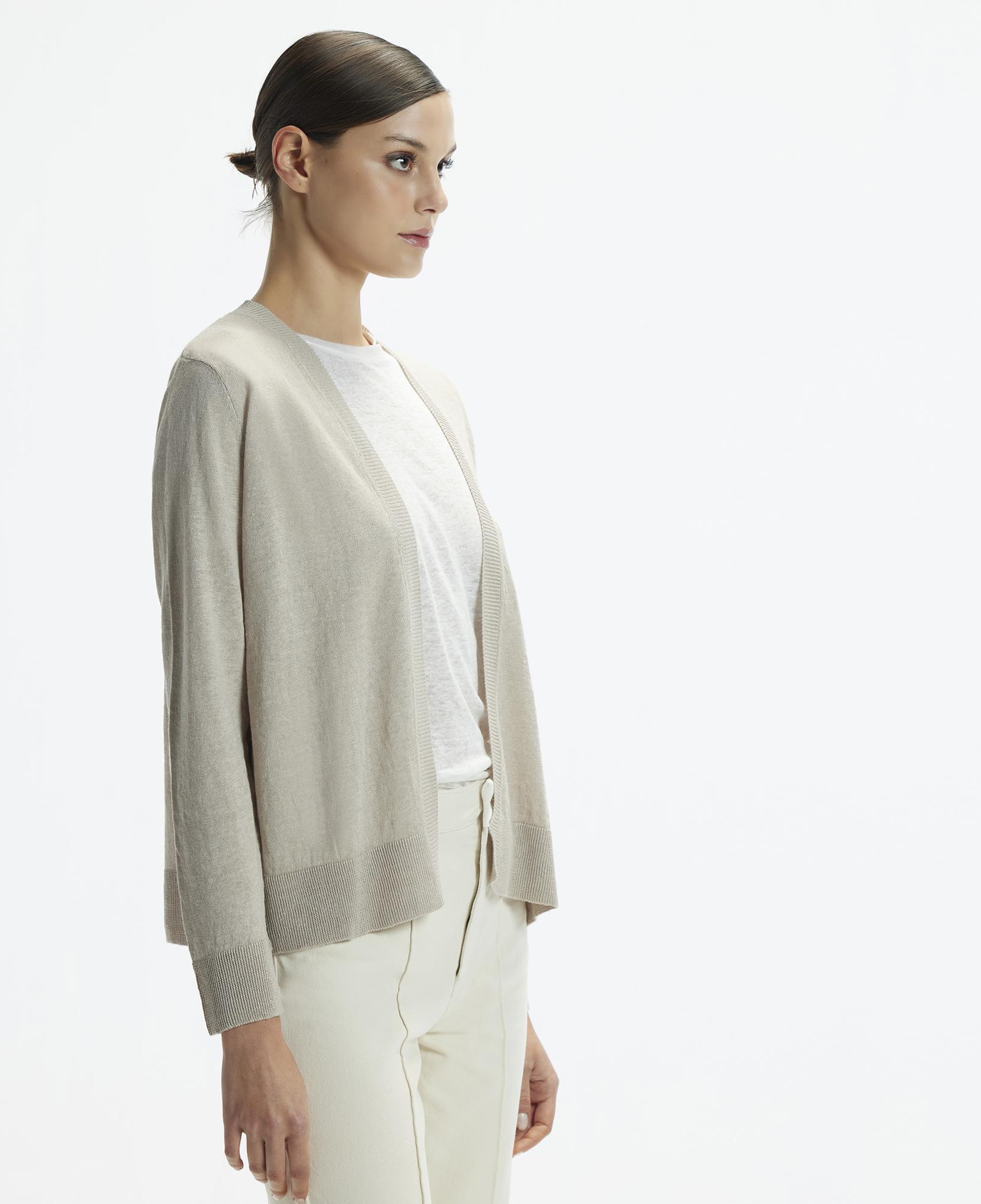 YARGICI V Yaka Önü Açık Hırka