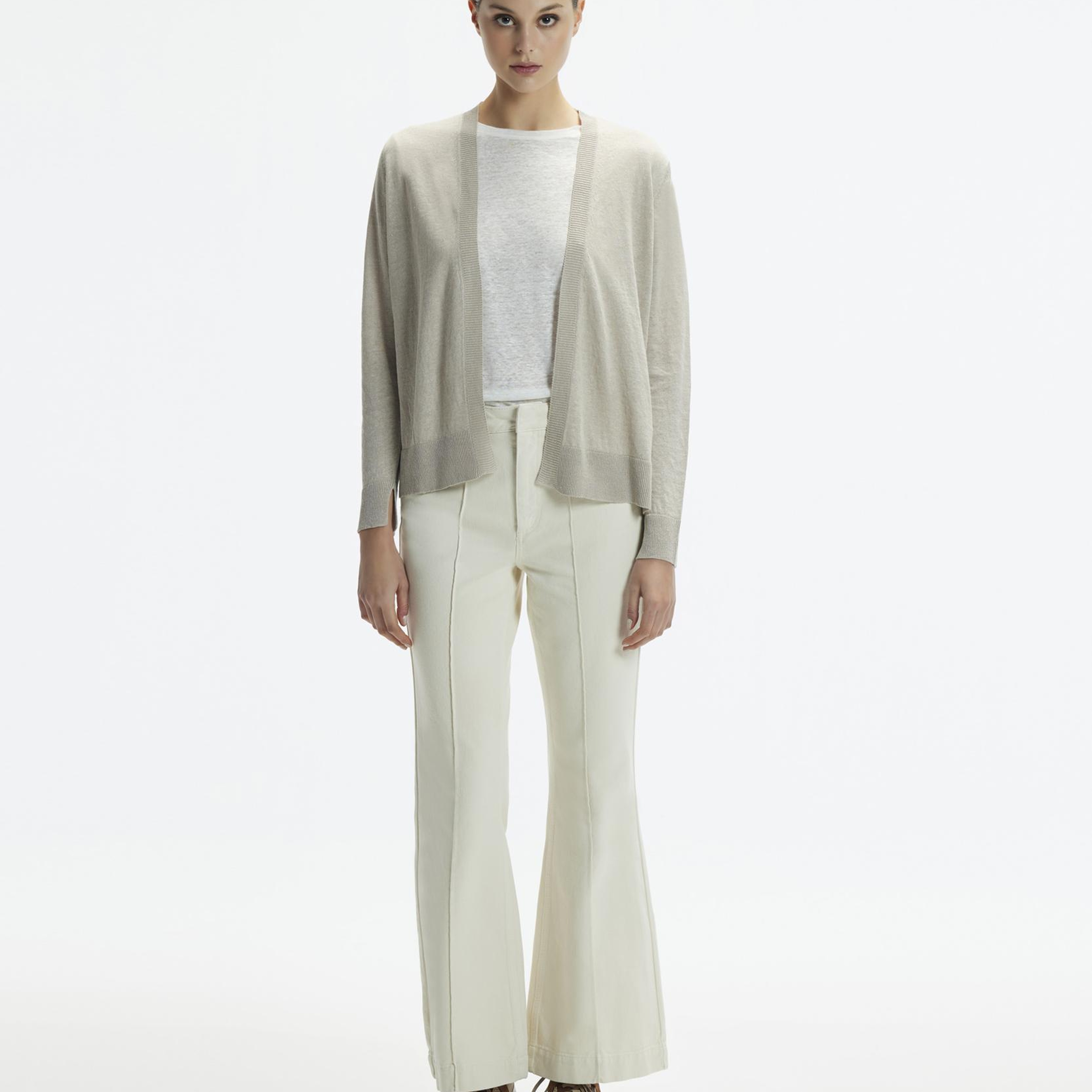 YARGICI V Yaka Önü Açık Hırka