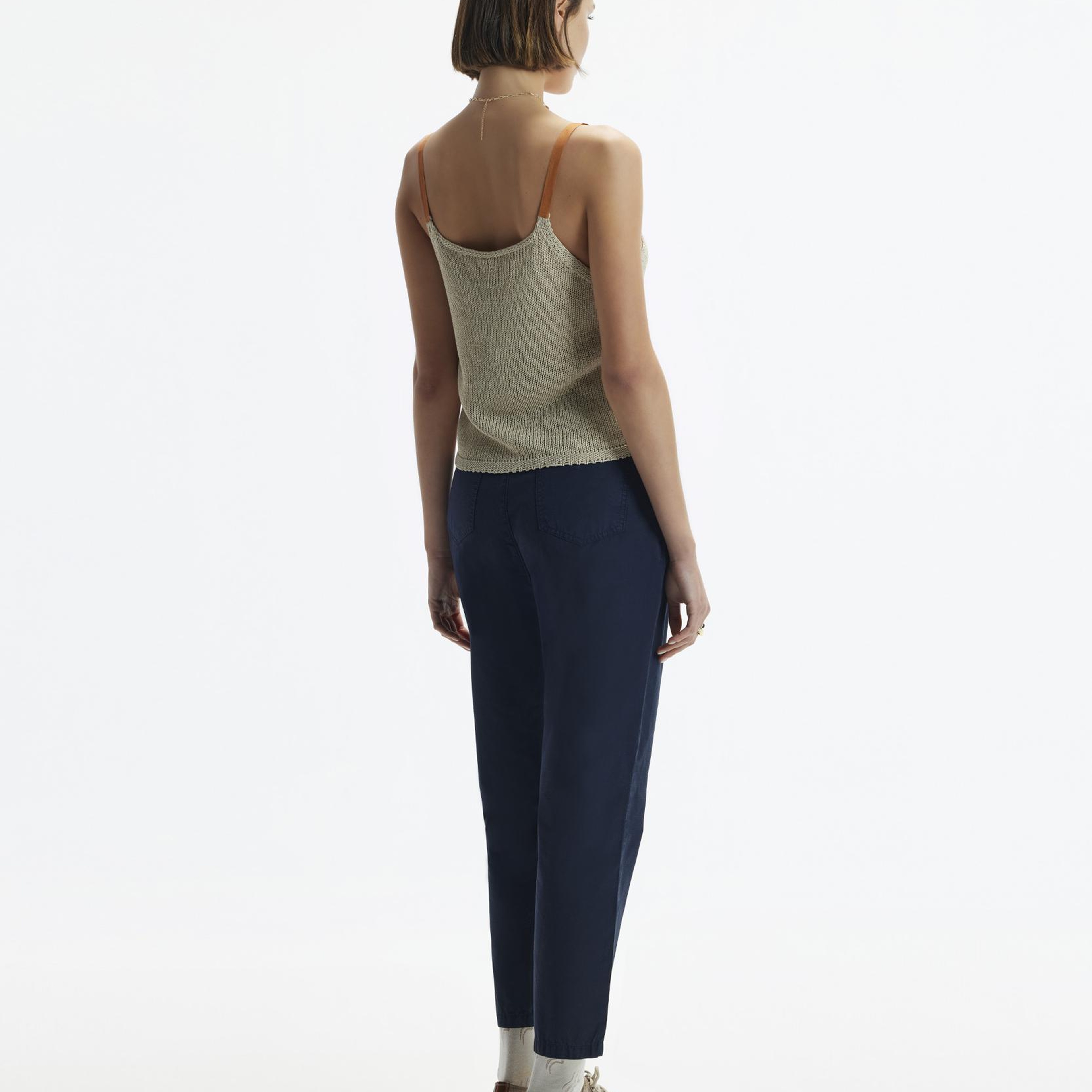 YARGICI Düz Kesim Kalın Kemerli Pensli Pantolon