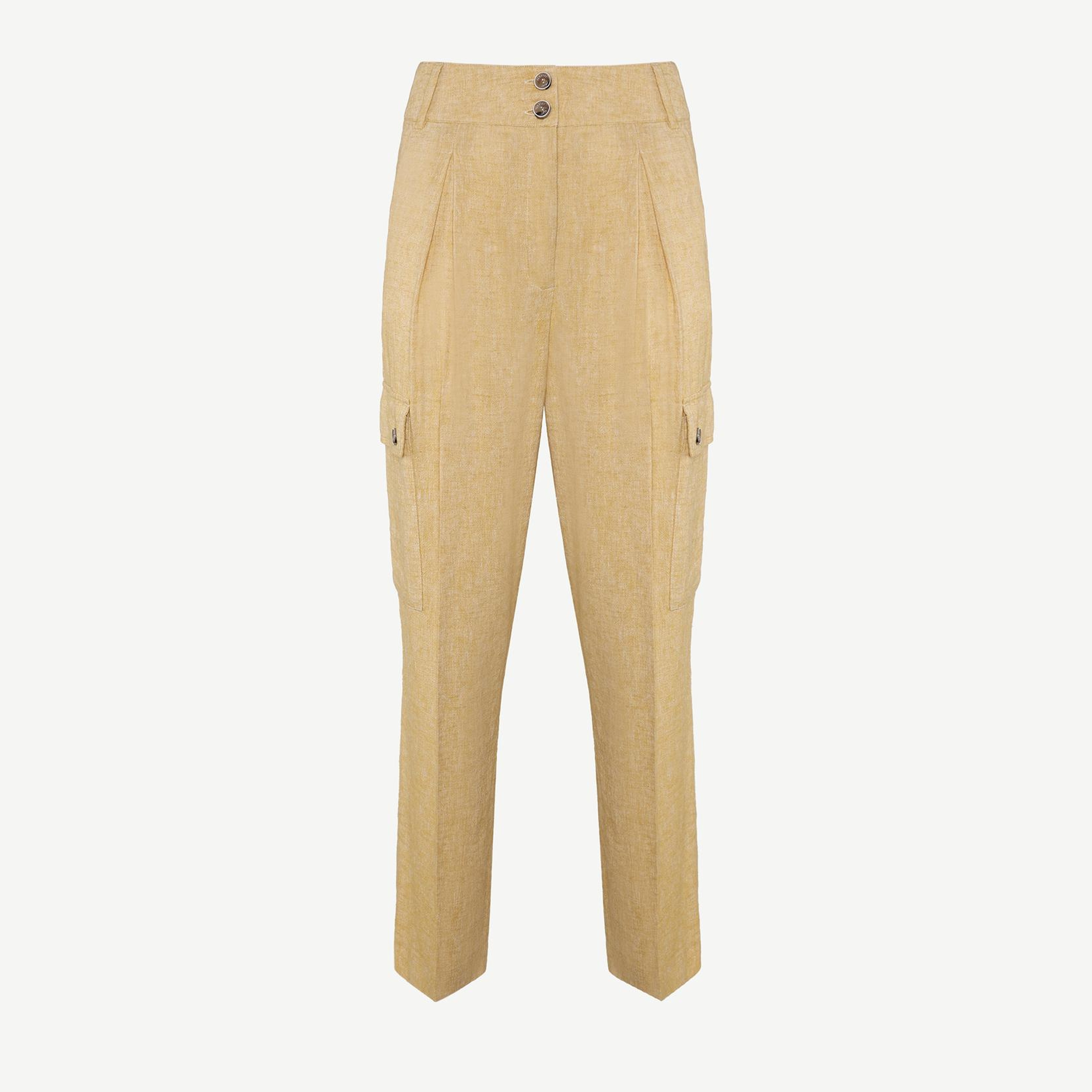 YARGICI Düz Kesim Kırma Detaylı Kargo Pantolon