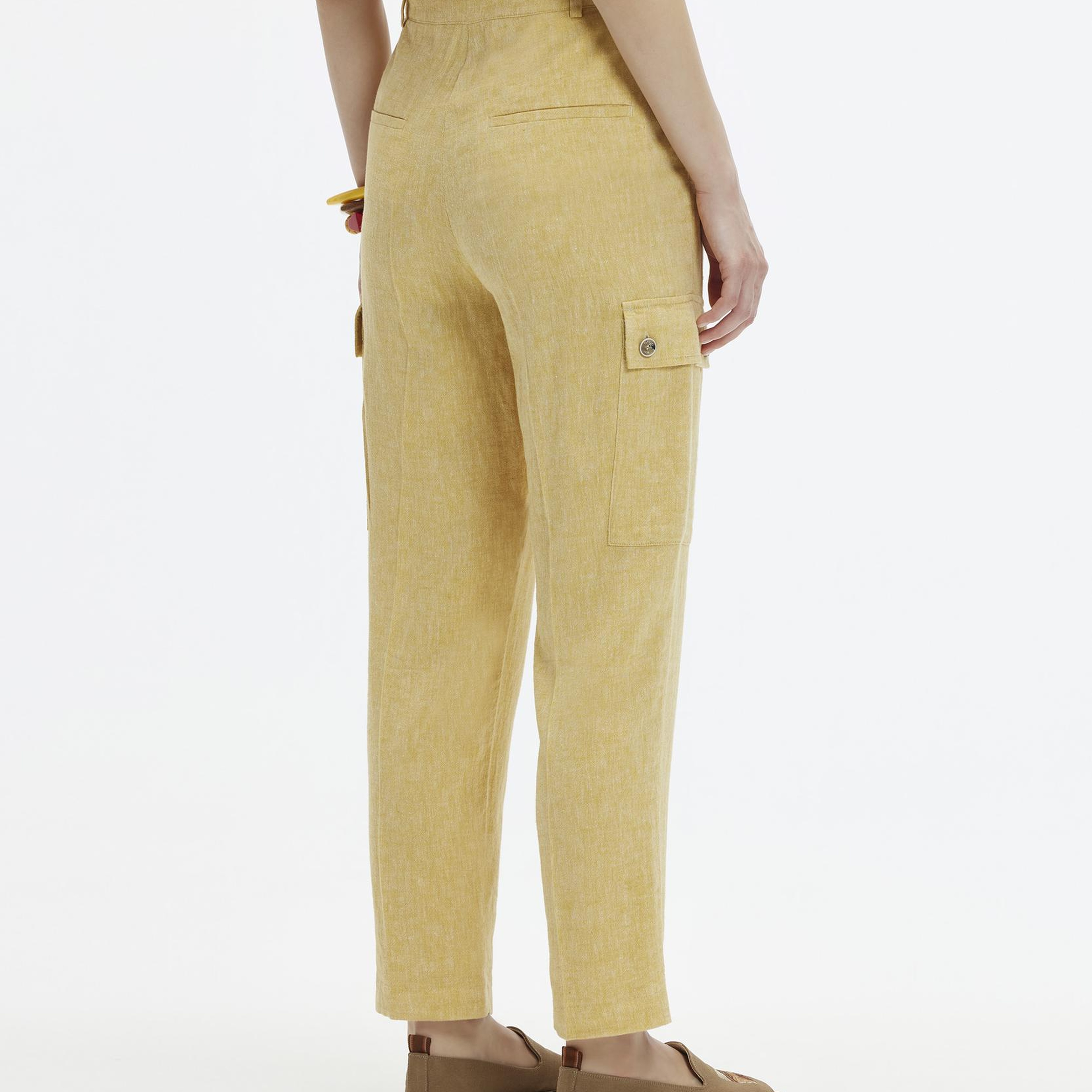 YARGICI Düz Kesim Kırma Detaylı Kargo Pantolon