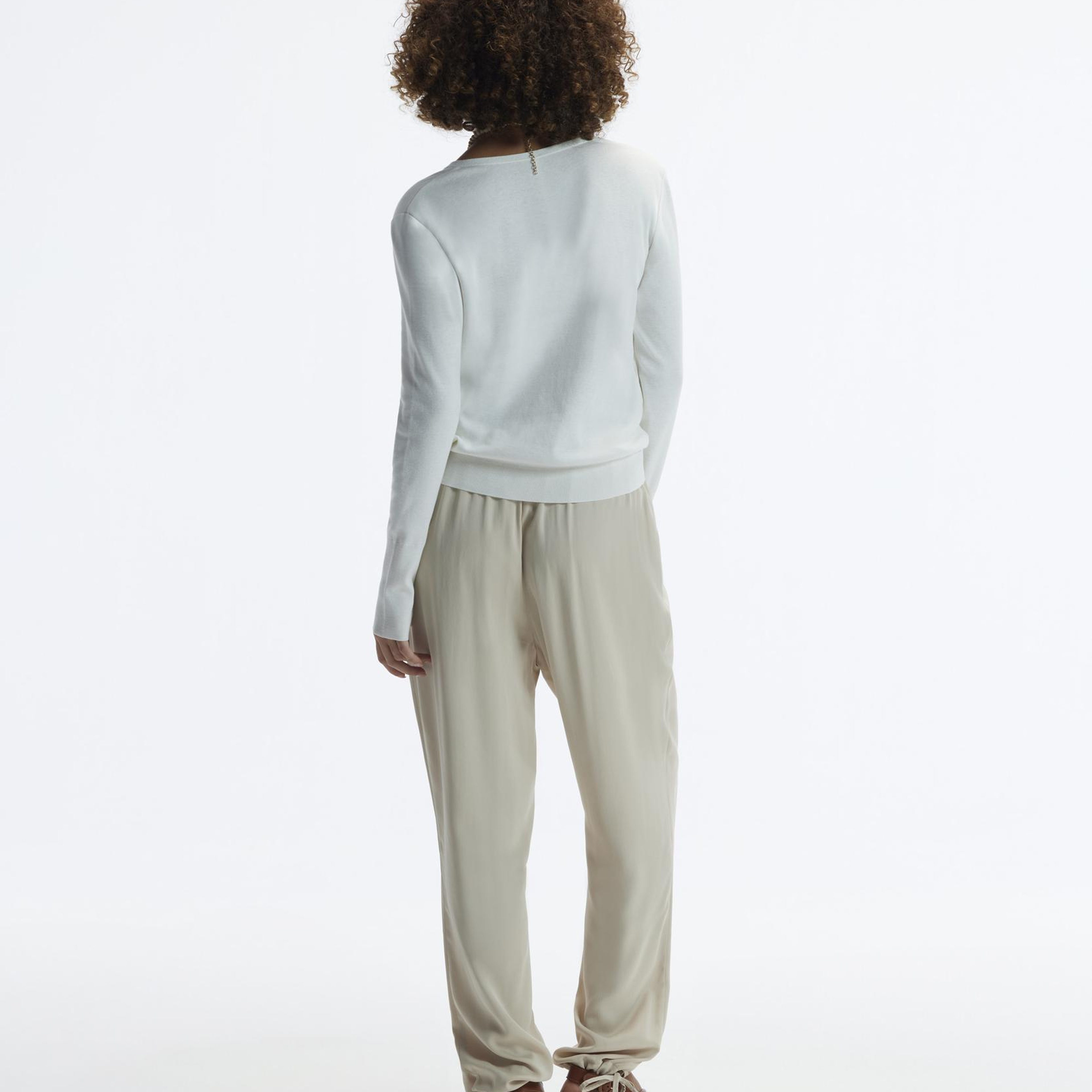 YARGICI Düz Kesim Paçası Bağlı  Pantolon