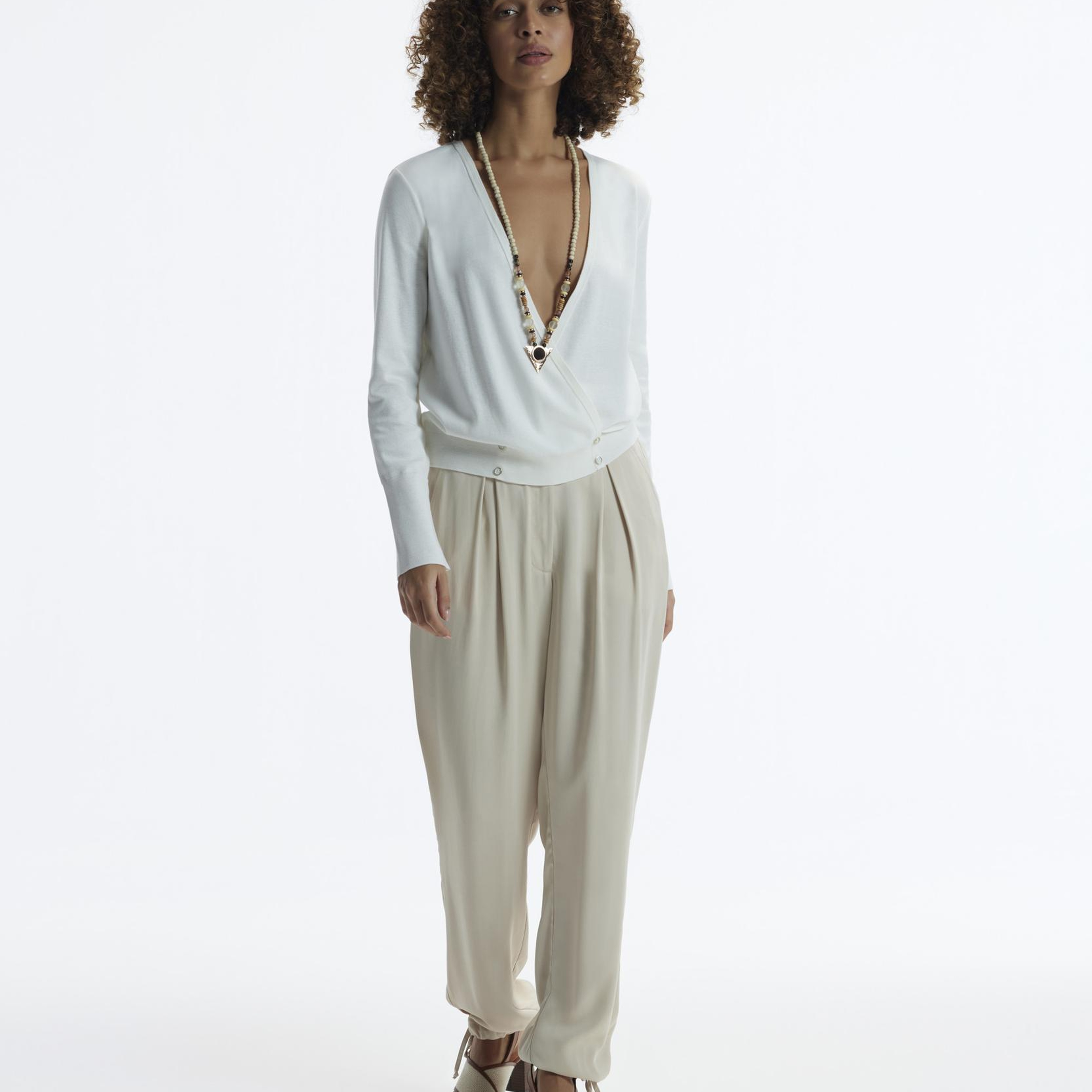 YARGICI Düz Kesim Paçası Bağlı  Pantolon