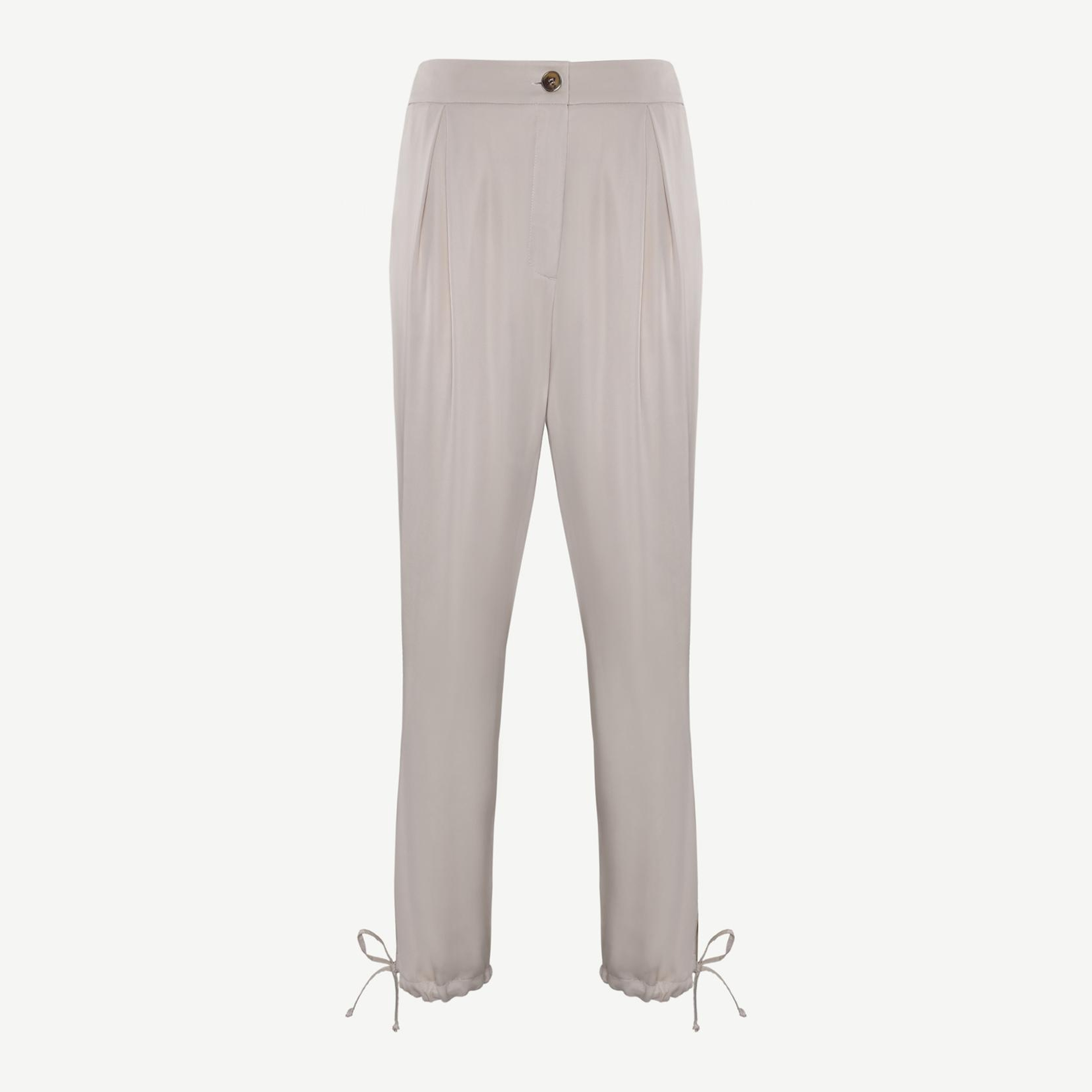 YARGICI Düz Kesim Paçası Bağlı  Pantolon