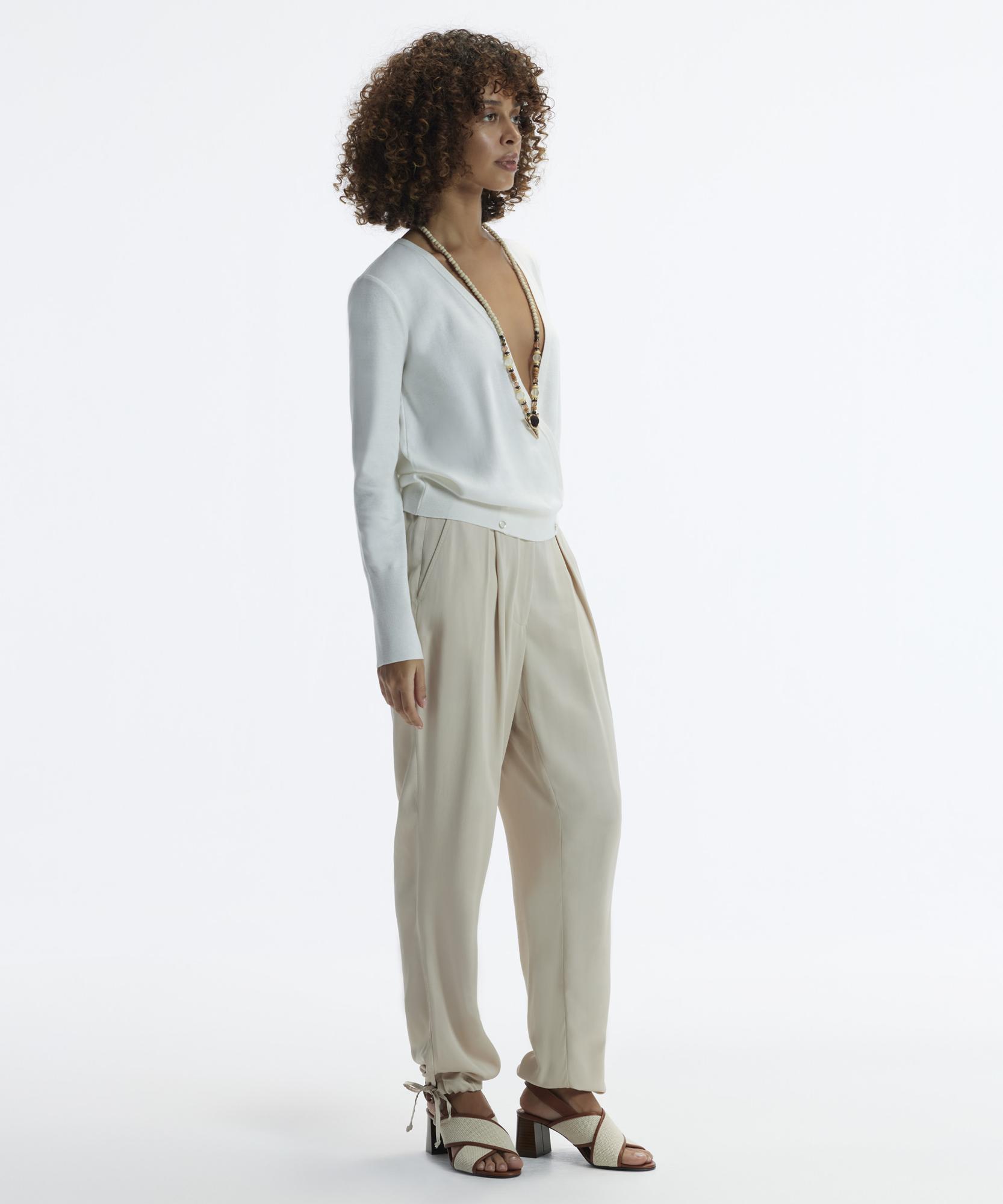 YARGICI Düz Kesim Paçası Bağlı  Pantolon