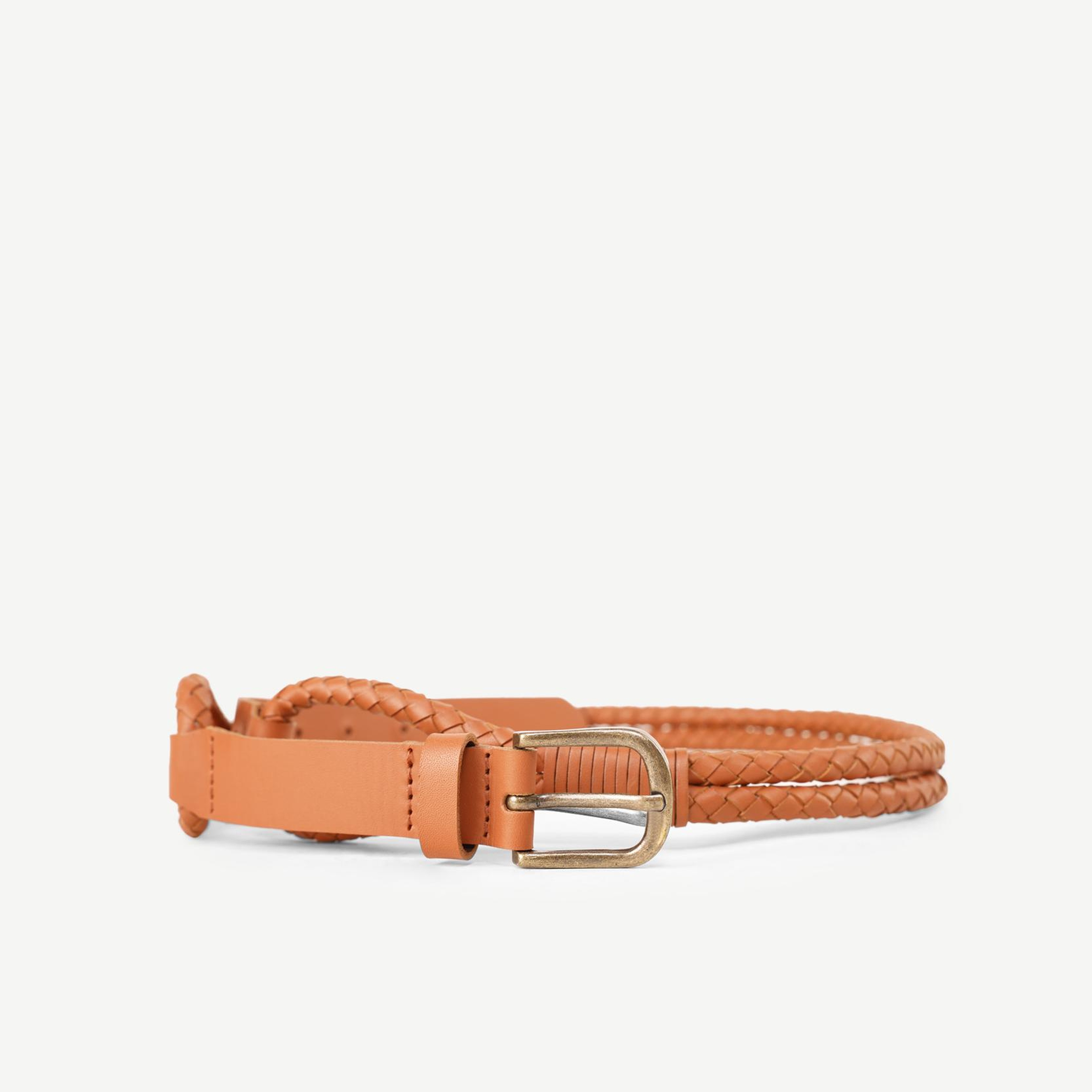 YARGICI Çift Örgülü Deri Kemer