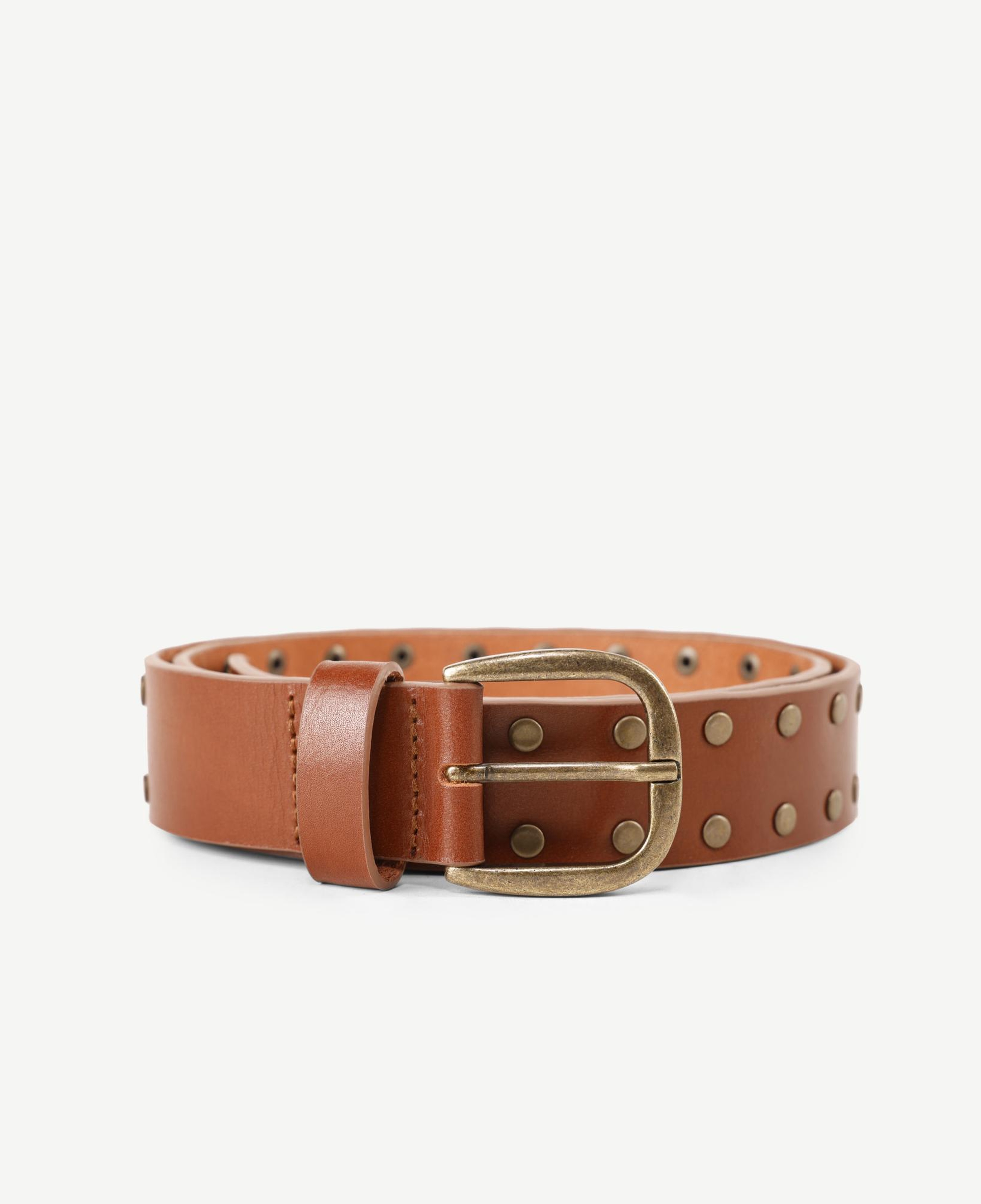 YARGICI Metal Pimli Deri Kemer