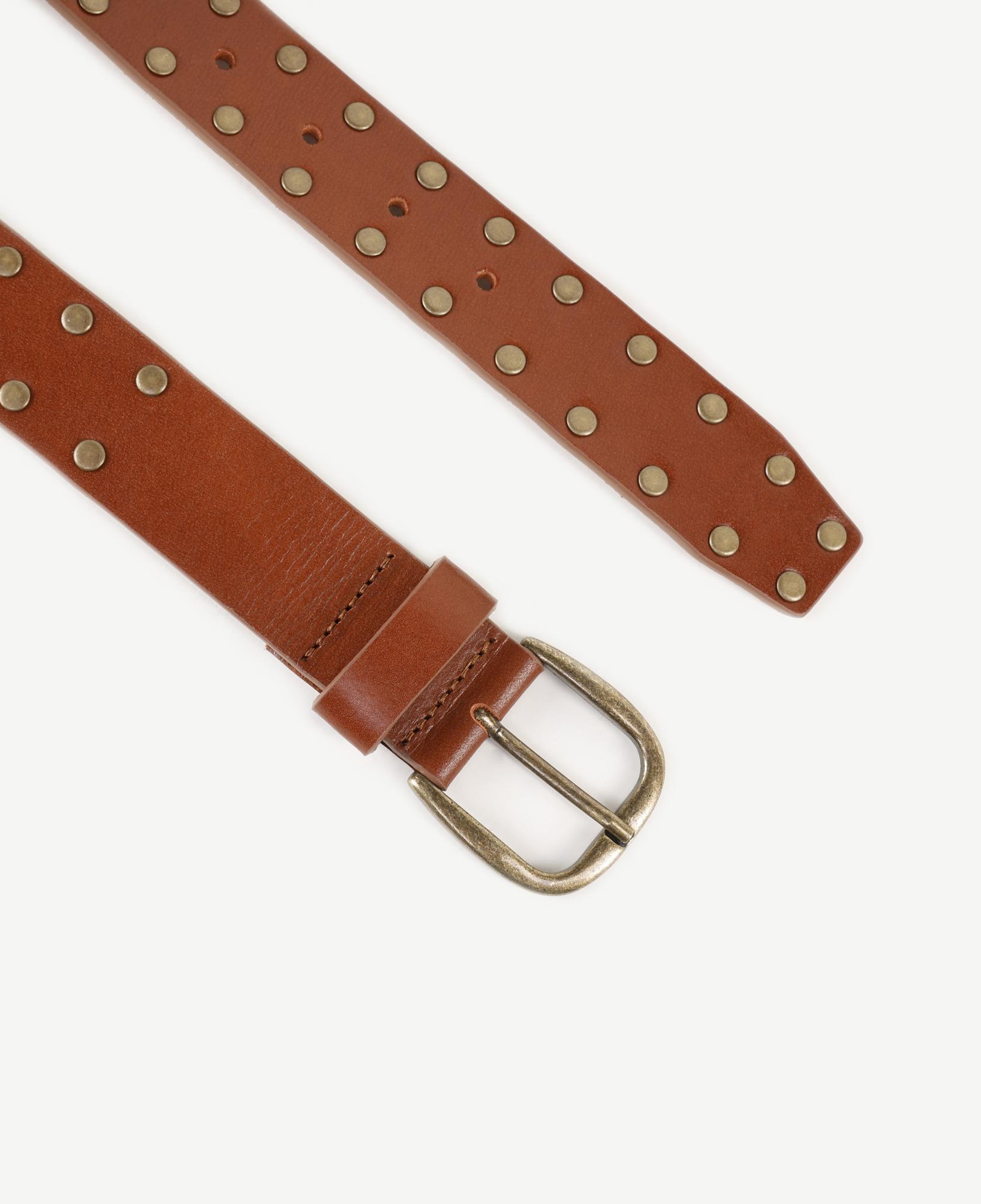 YARGICI Metal Pimli Deri Kemer