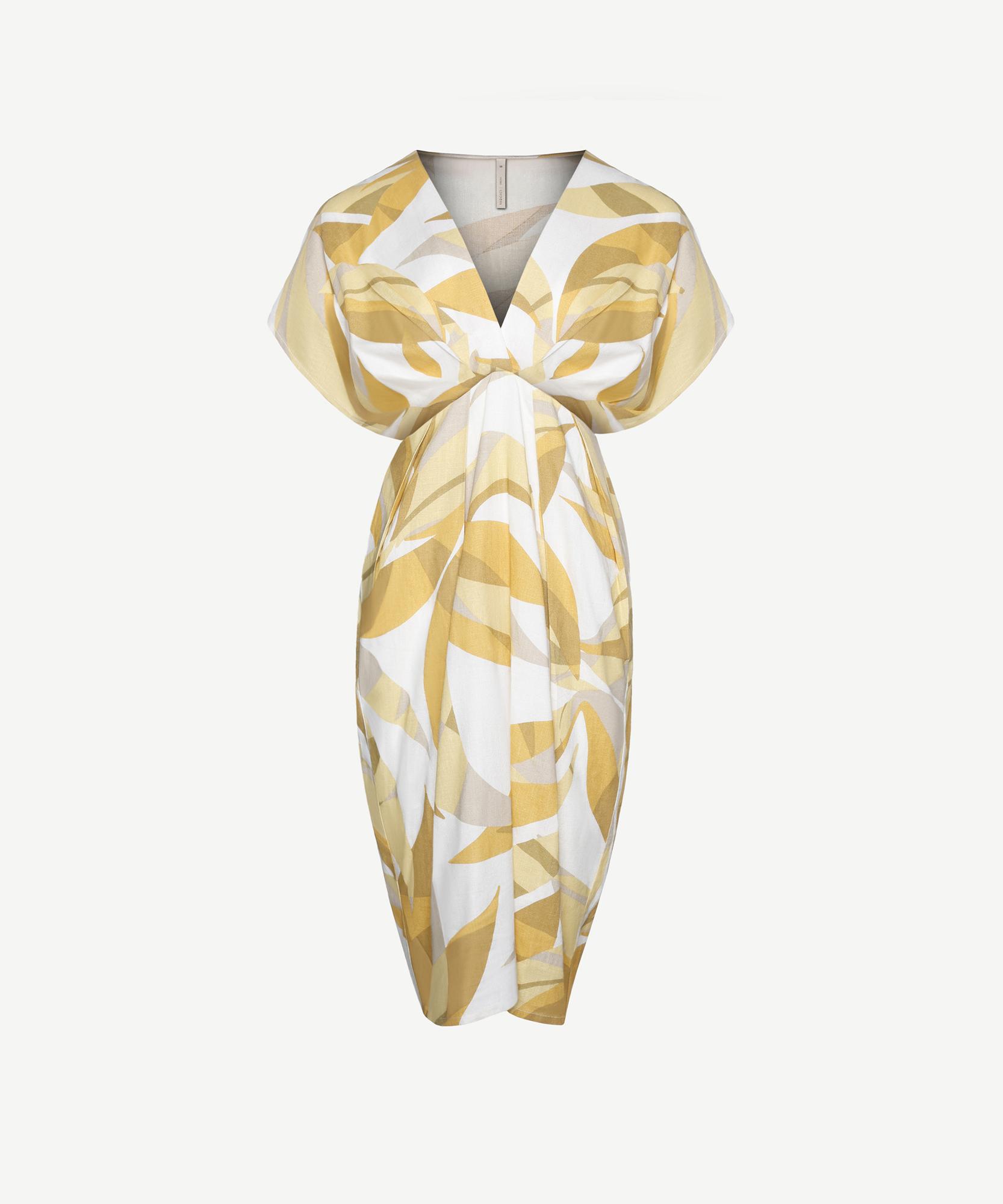 YARGICI V Yaka Kısa Kollu Beli Dekolte Kısa Elbise