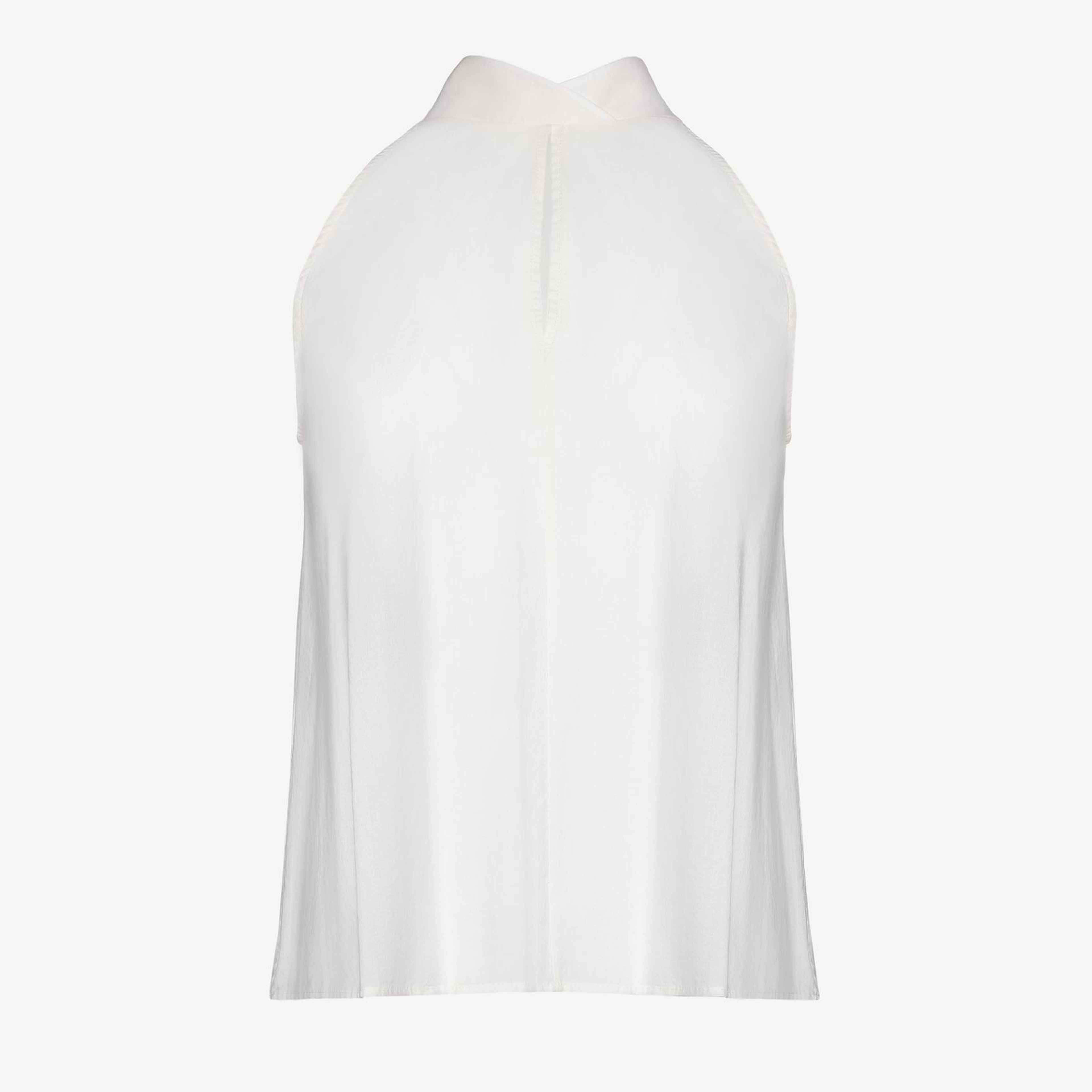 YARGICI Kolsuz Dik Yaka Bağlamalı Bluz