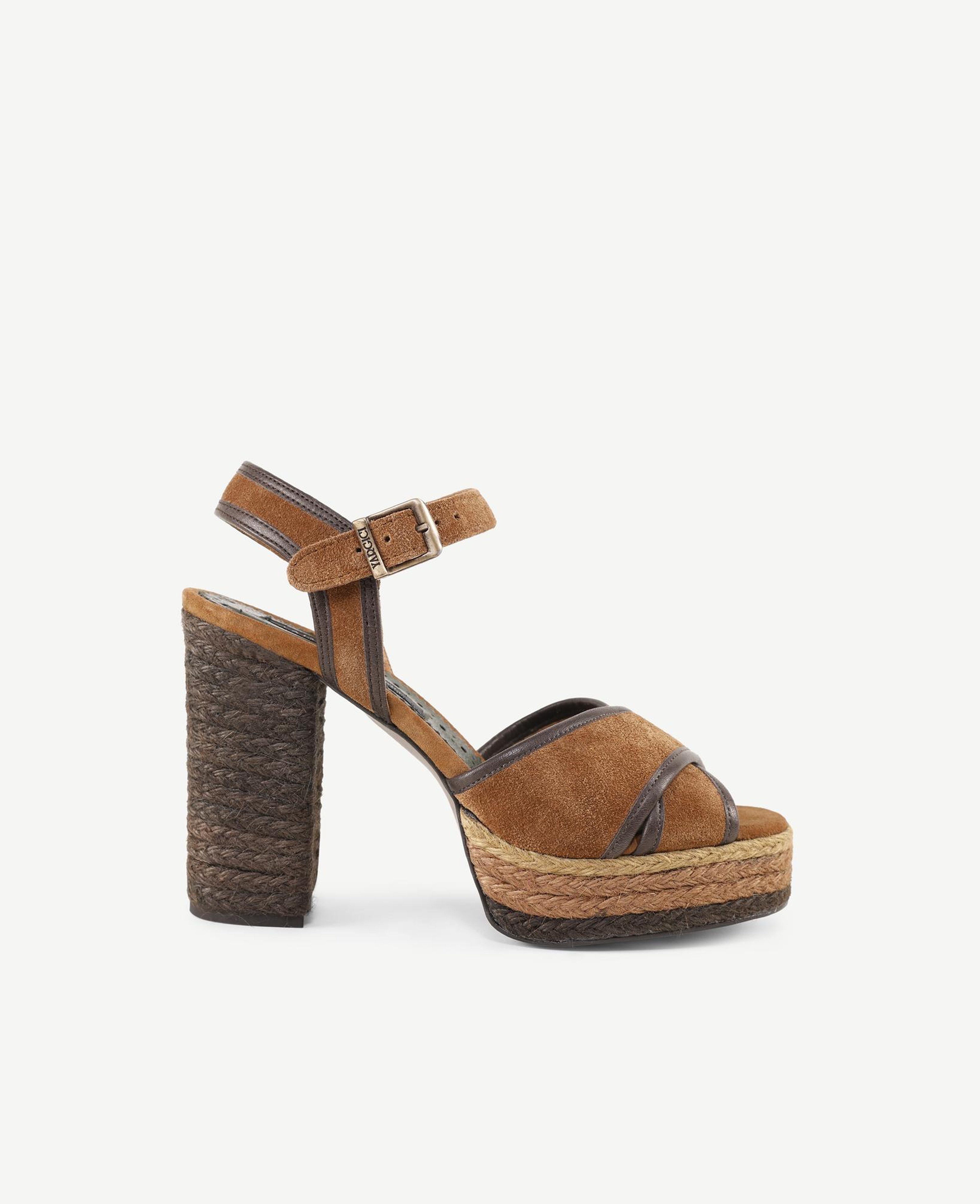 YARGICI Özel Jüt Boyama Platform Topuklu Sandalet
