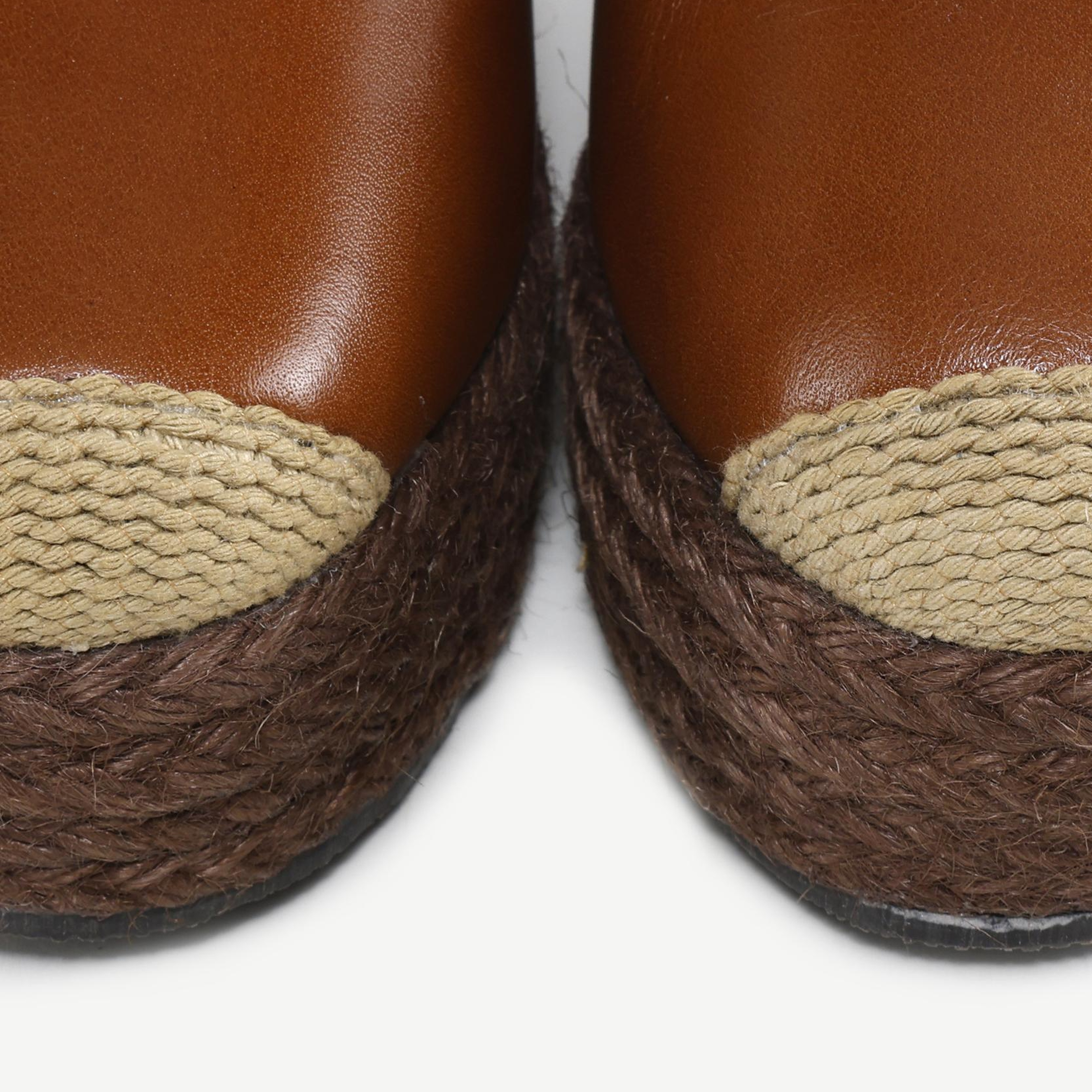 YARGICI Özel Jüt Boyama Deri Espadril