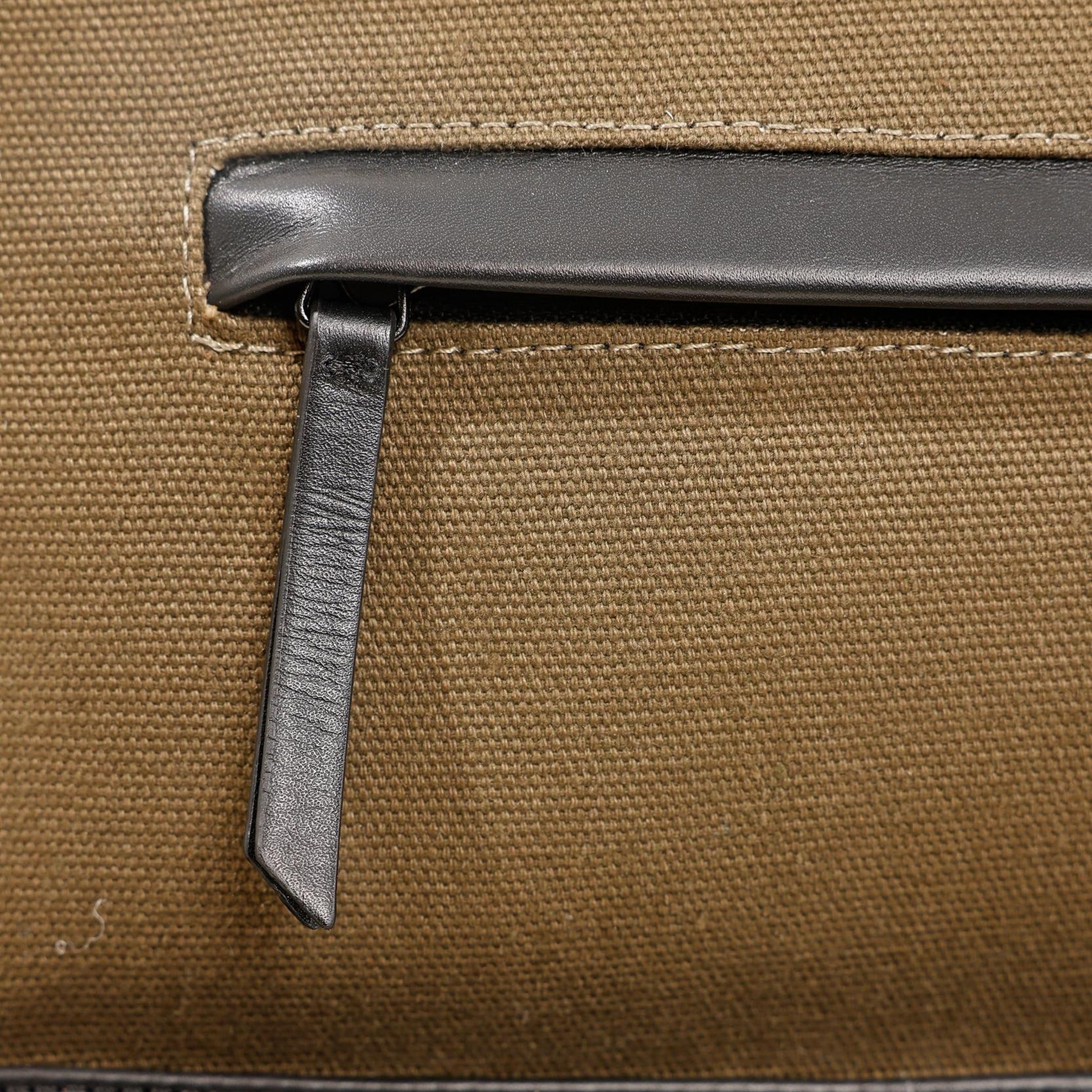 YARGICI Deri Cep Detaylı Canvas Sırt Çantası