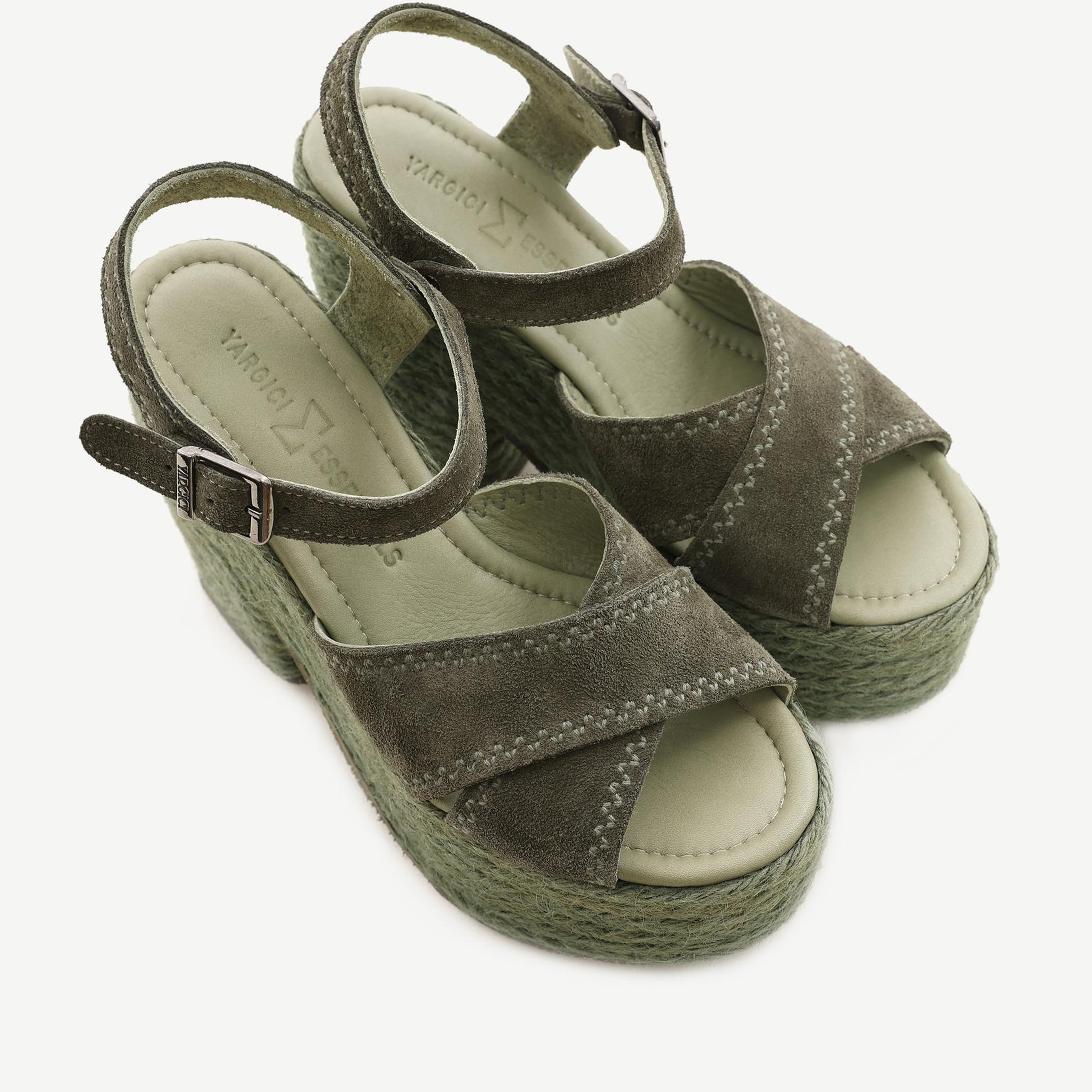 YARGICI Deri Platform Espadril