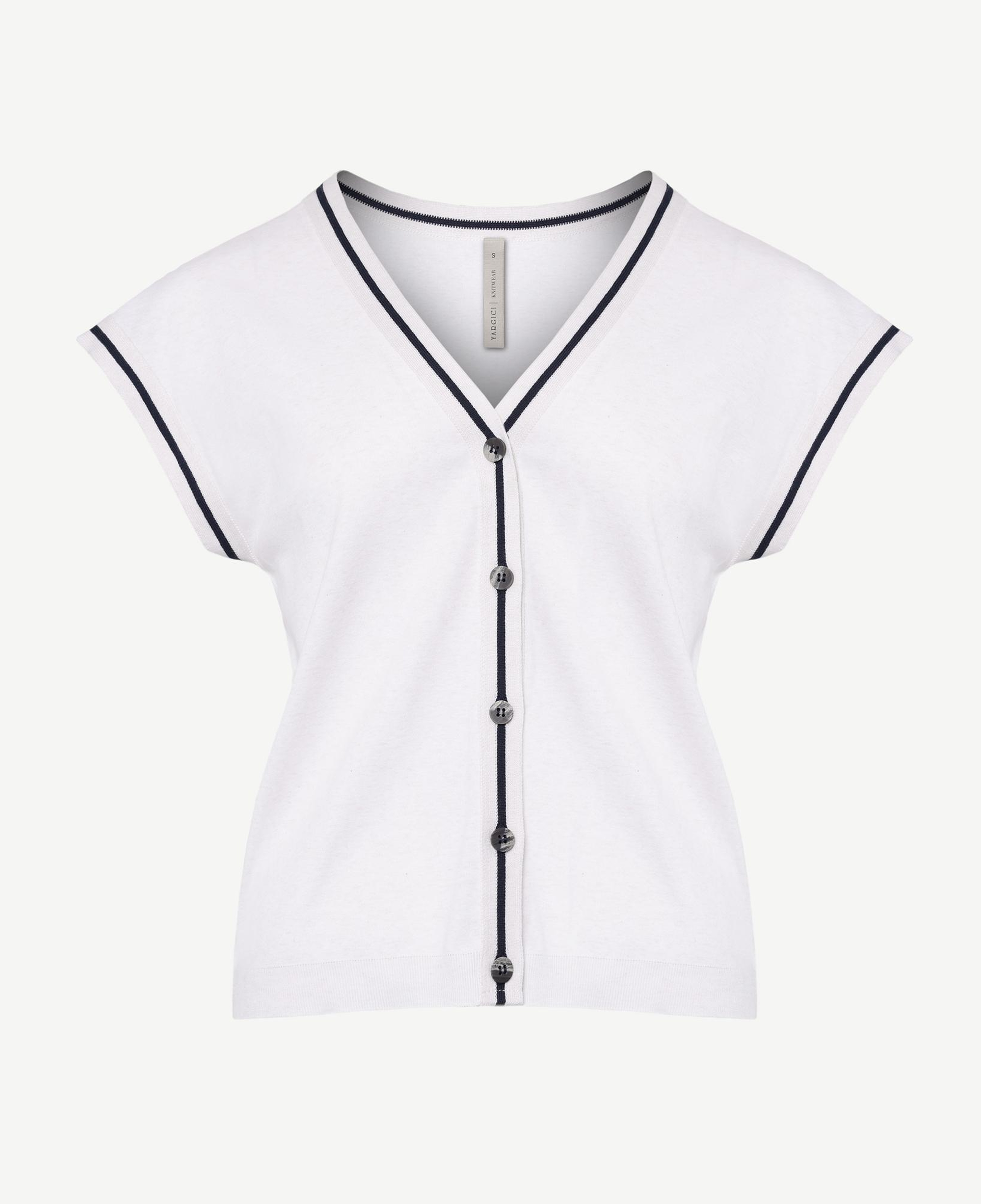 YARGICI V- Yakalı Kısa Kollu Triko