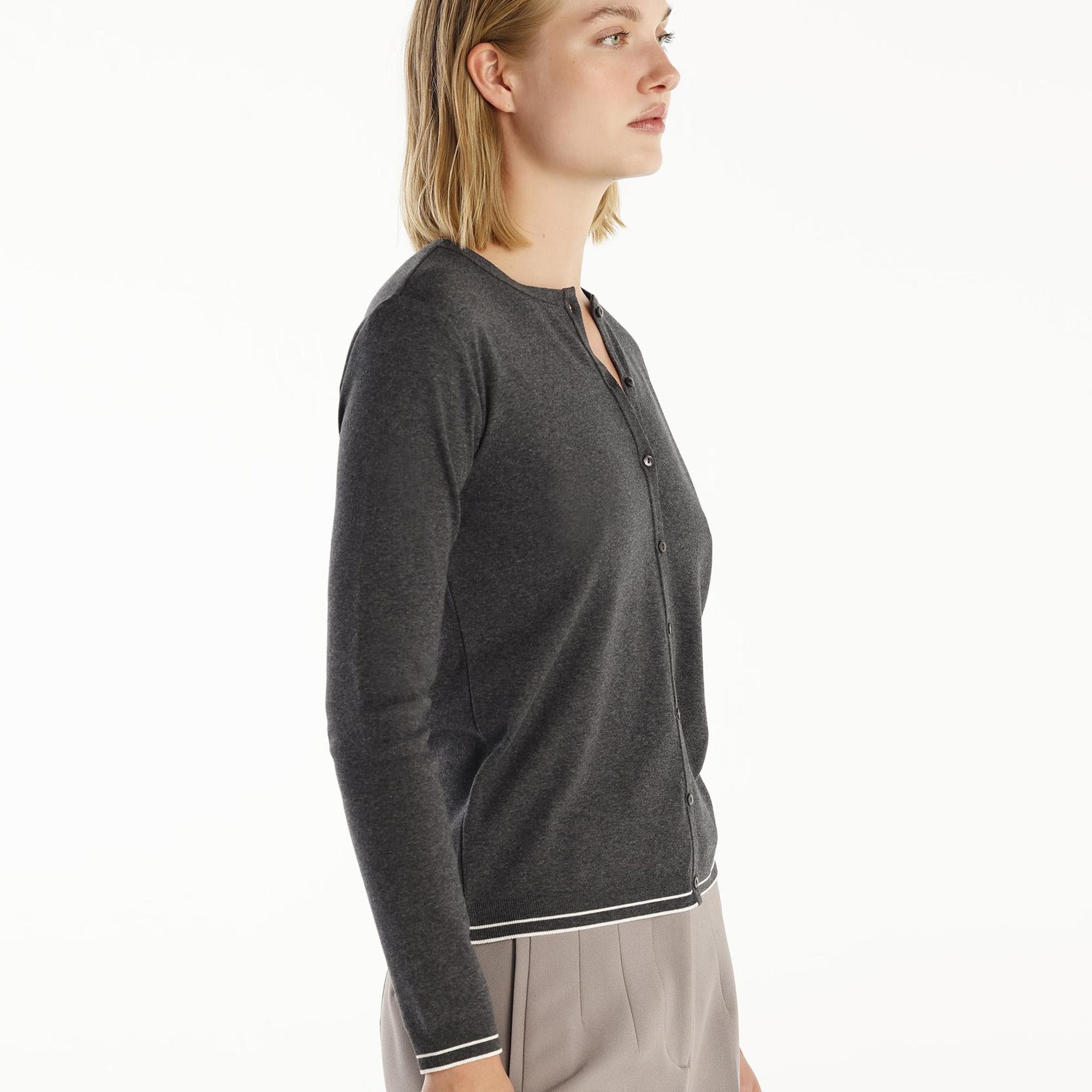 YARGICI Bisiklet Yakalı Hırka Triko