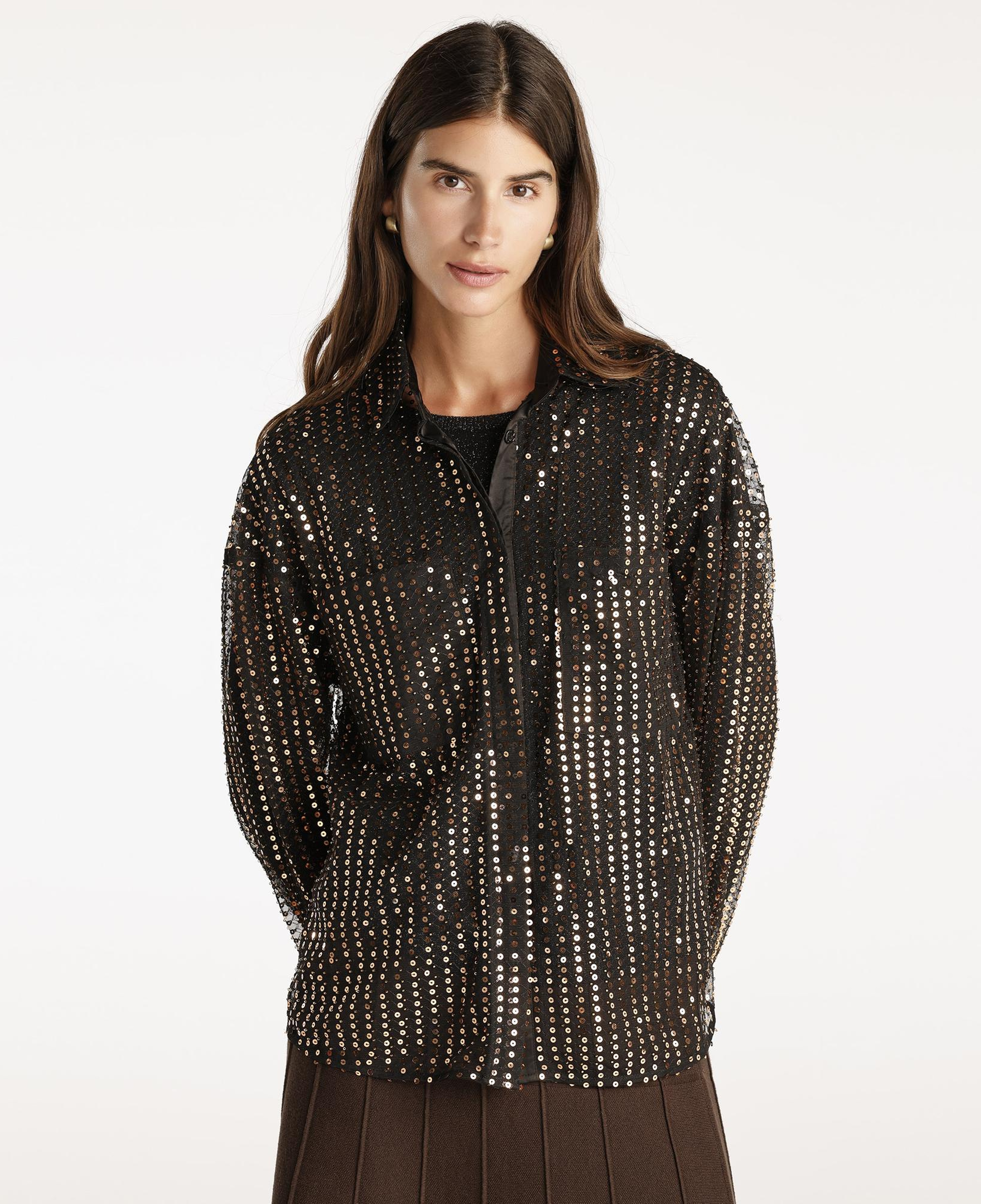 YARGICI Payetli Gömlek