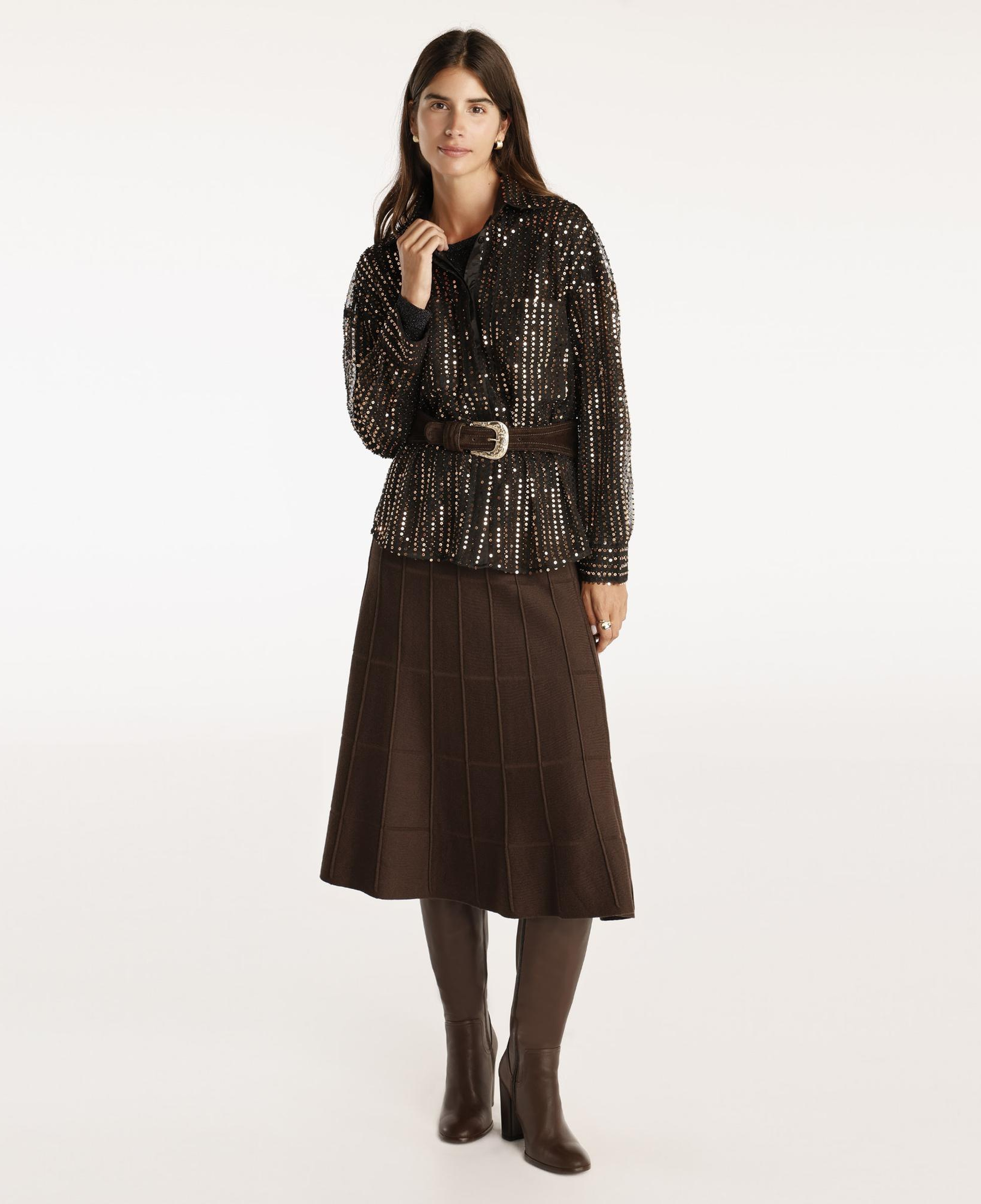 YARGICI Payetli Gömlek