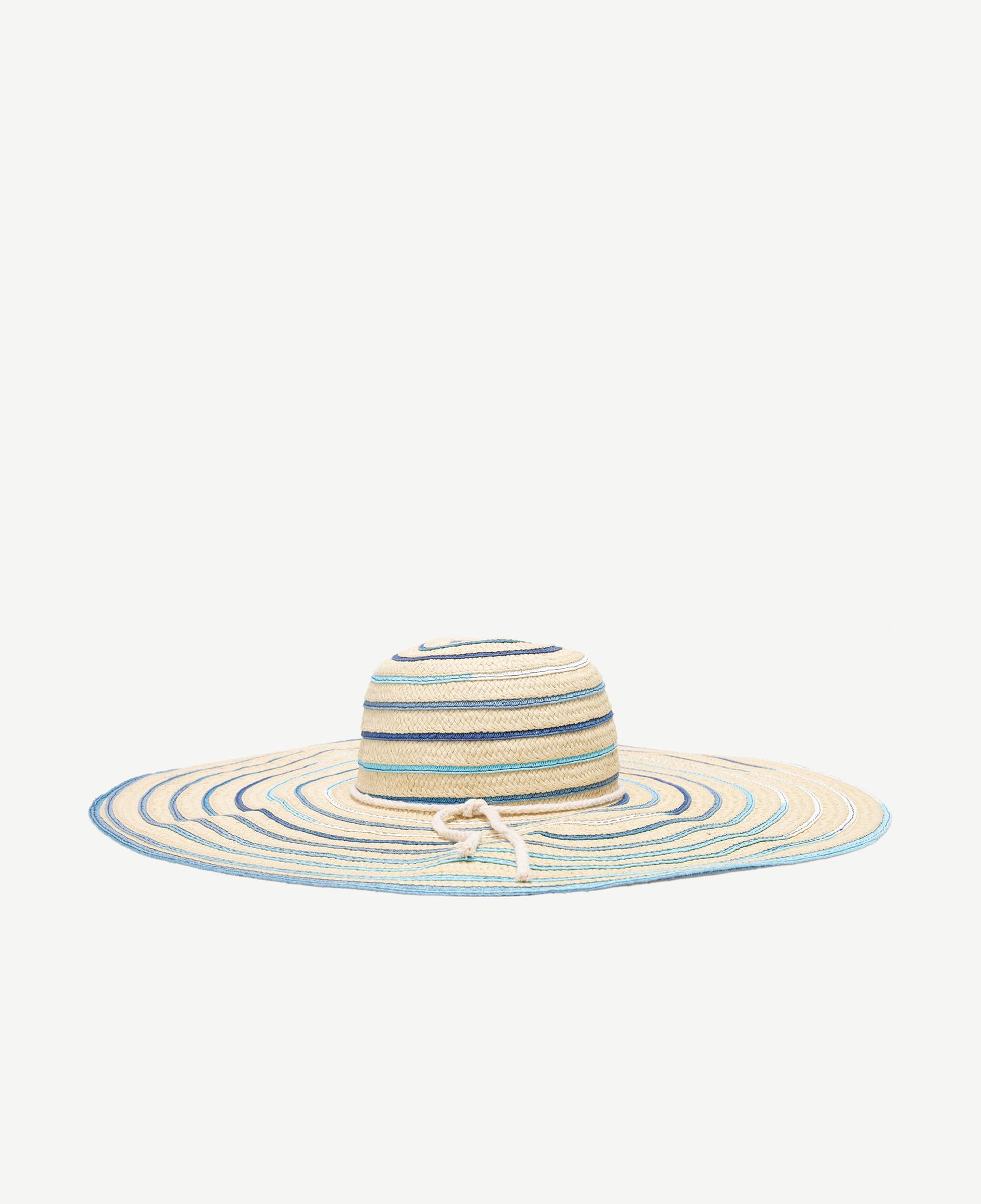 YARGICI Çizgili Hasır Şapka