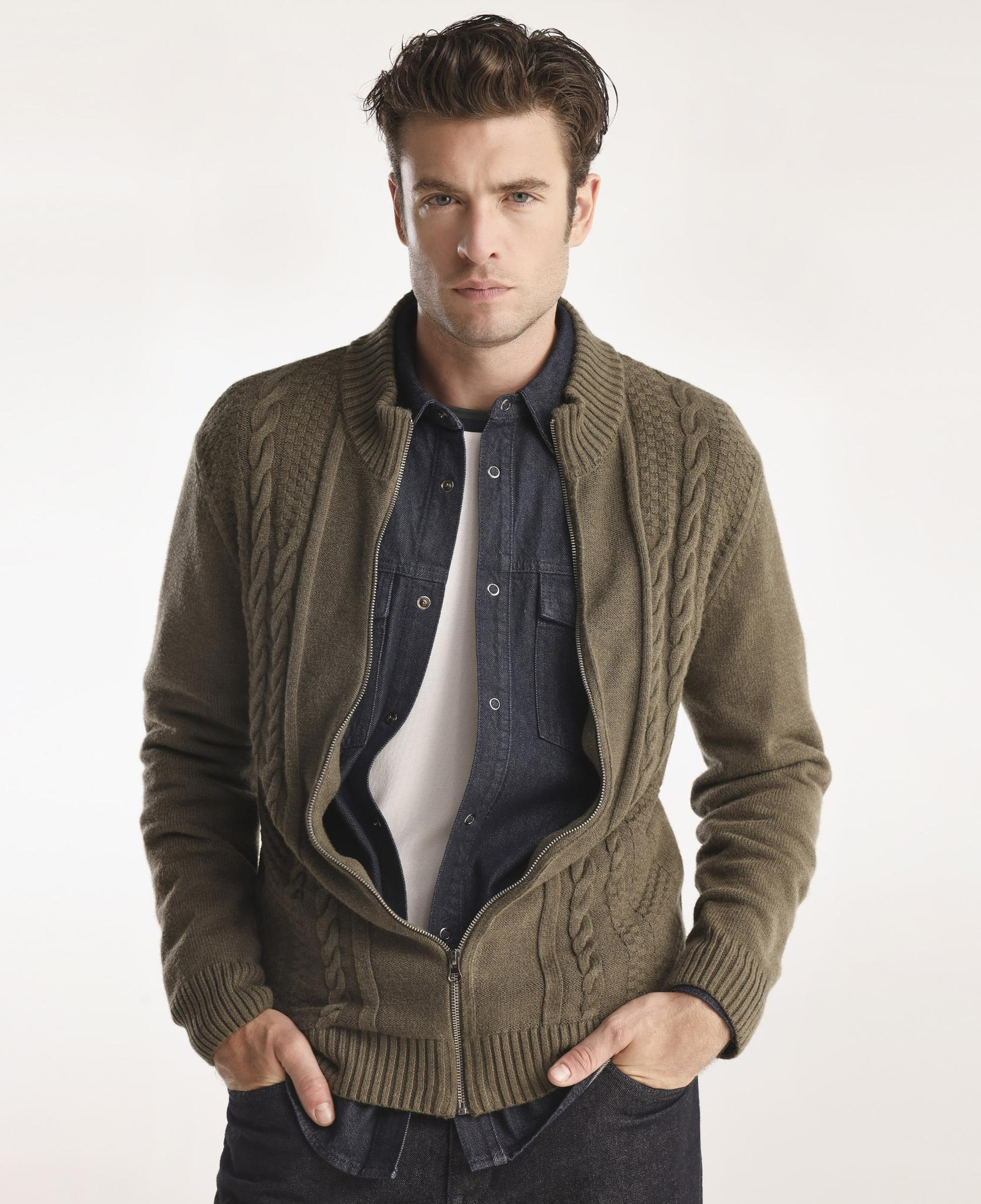 YARGICI Fermuarlı Triko Hırka