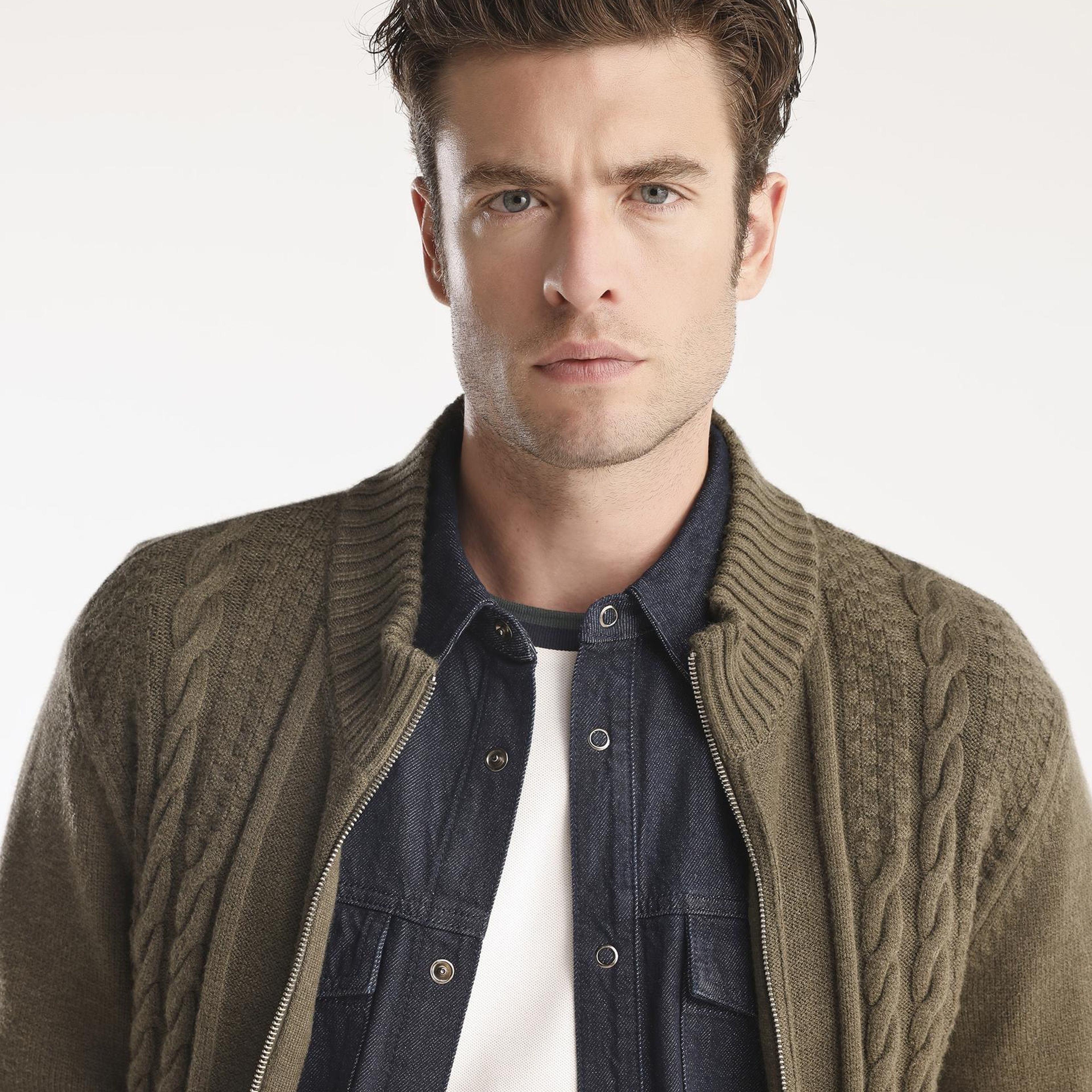 YARGICI Fermuarlı Triko Hırka