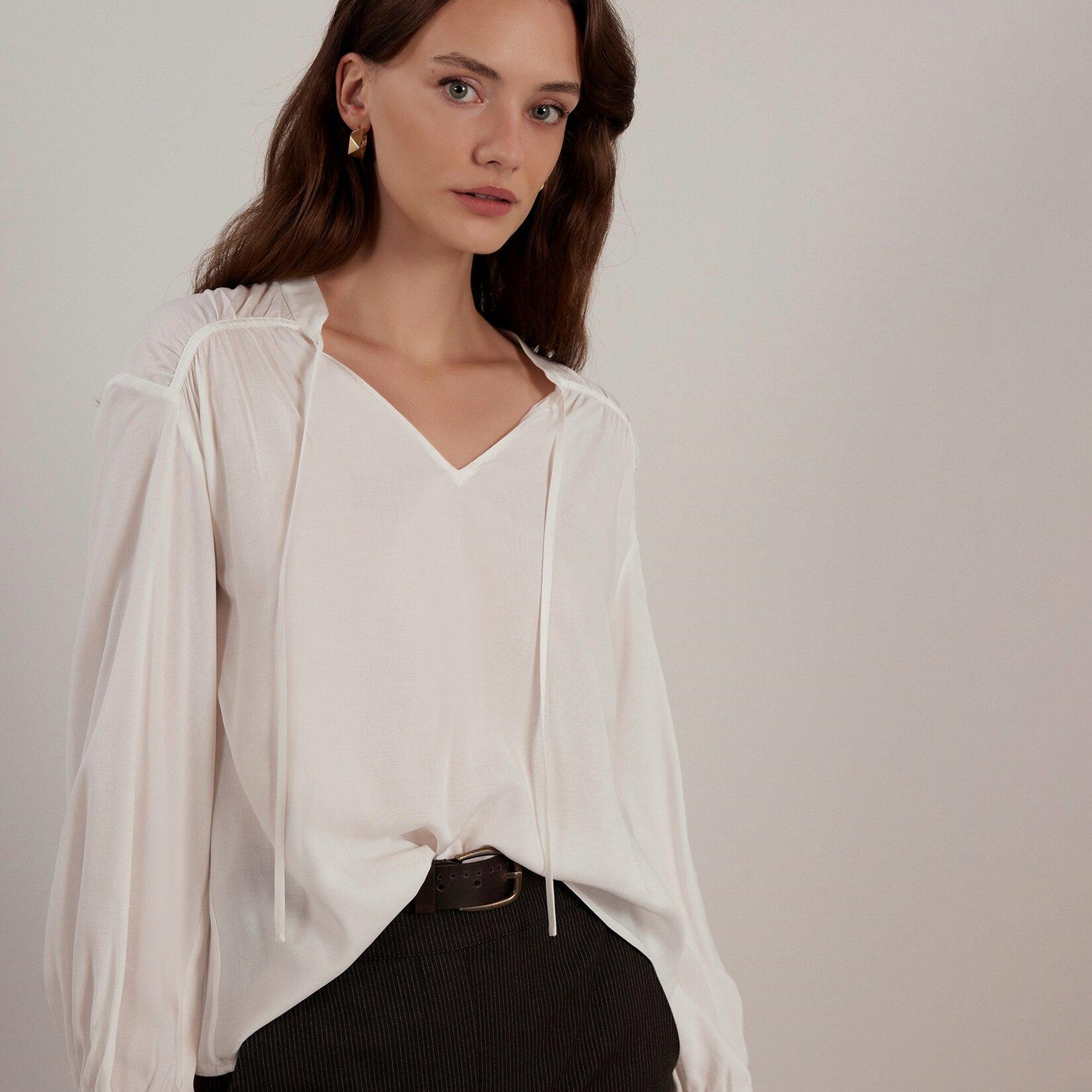 YARGICI Önü Bağlamalı Bluz