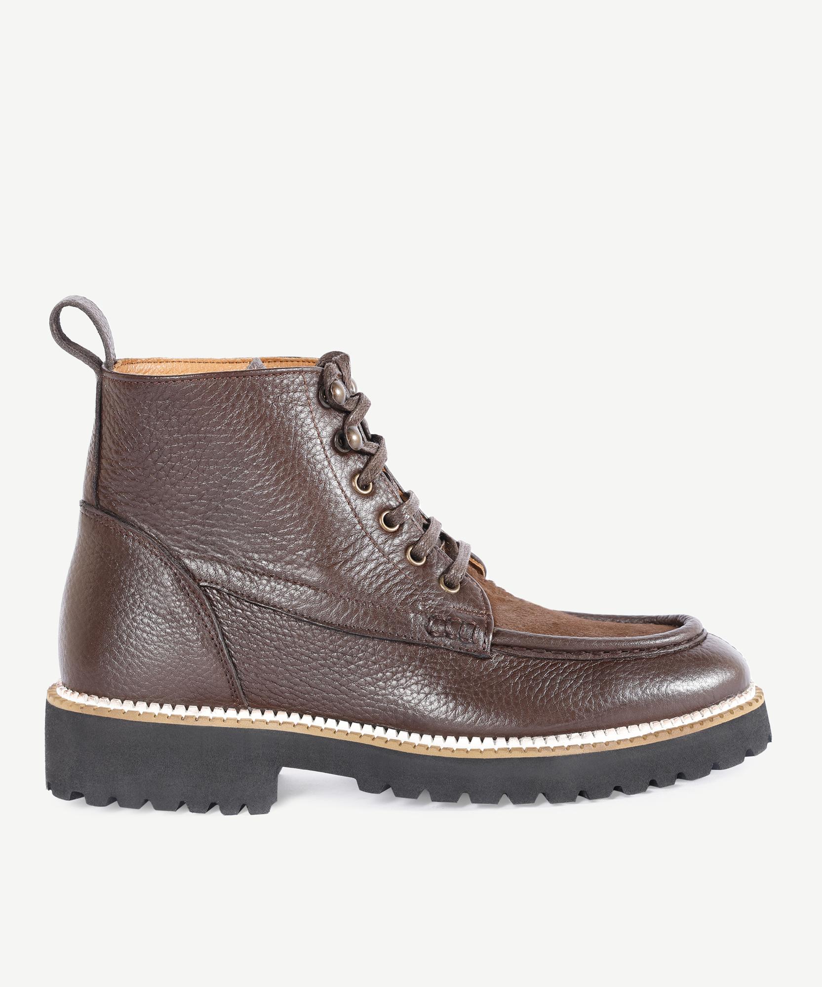 YARGICI Tay Tüyü Detaylı Deri Bot