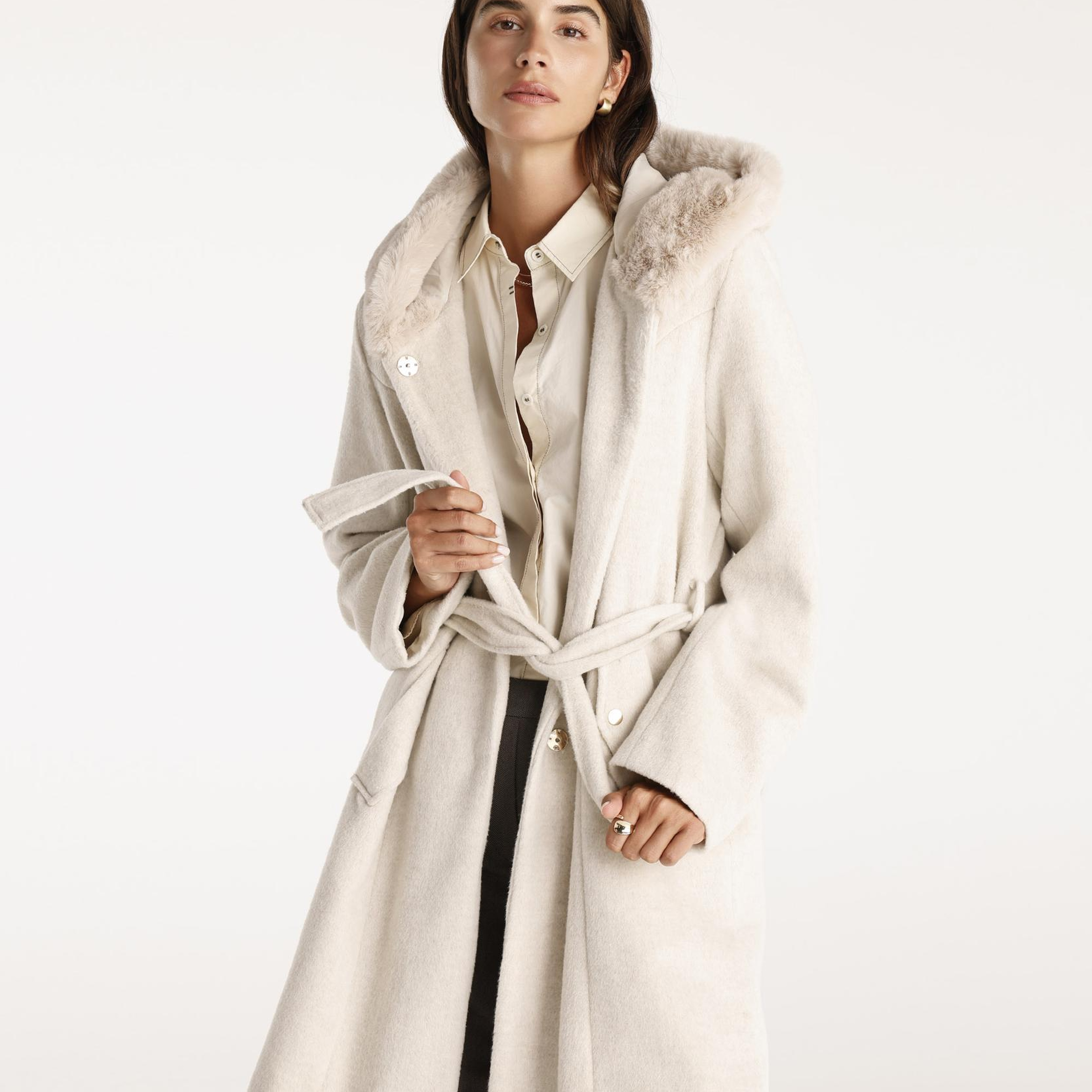 YARGICI Kapüşon Detaylı Palto