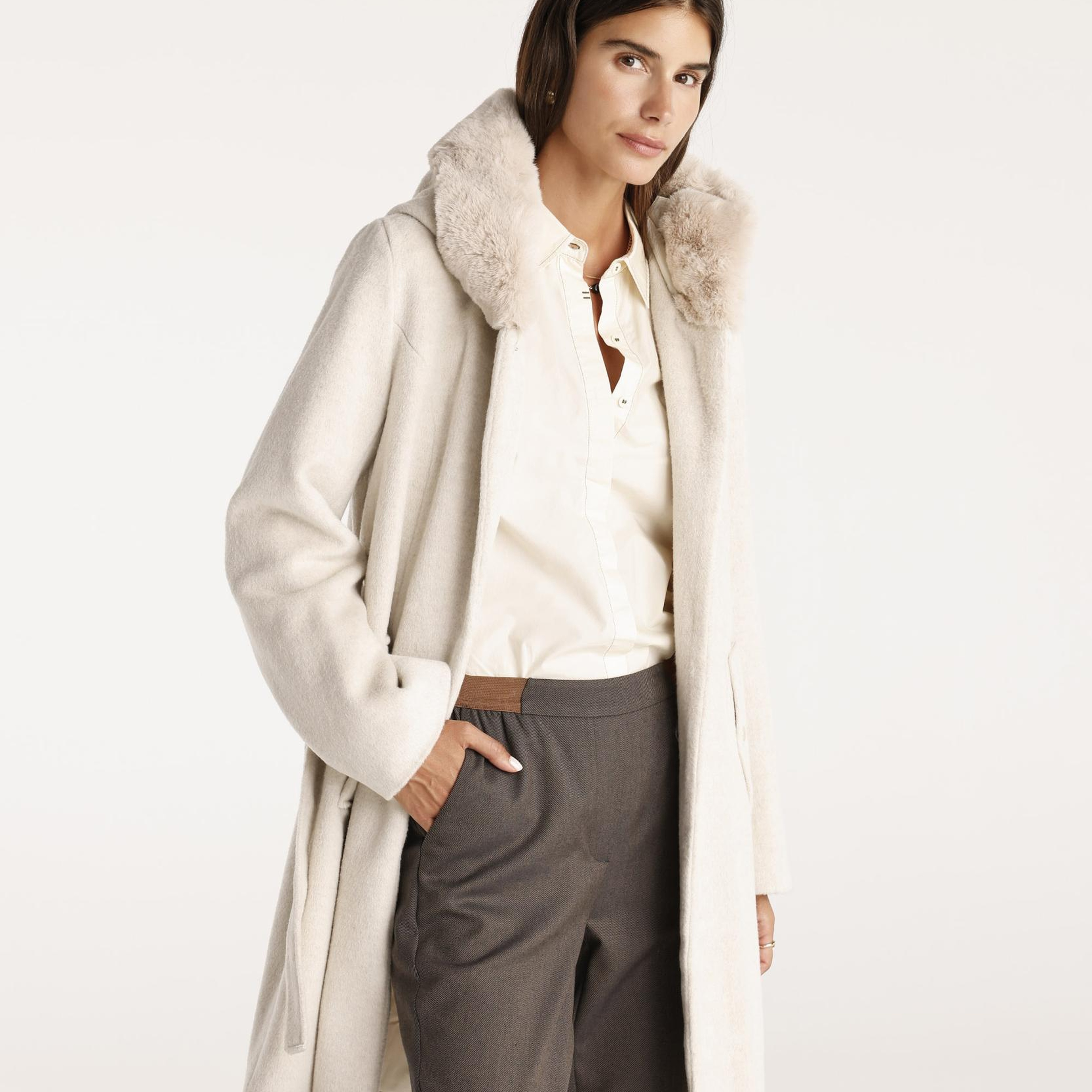 YARGICI Kapüşon Detaylı Palto