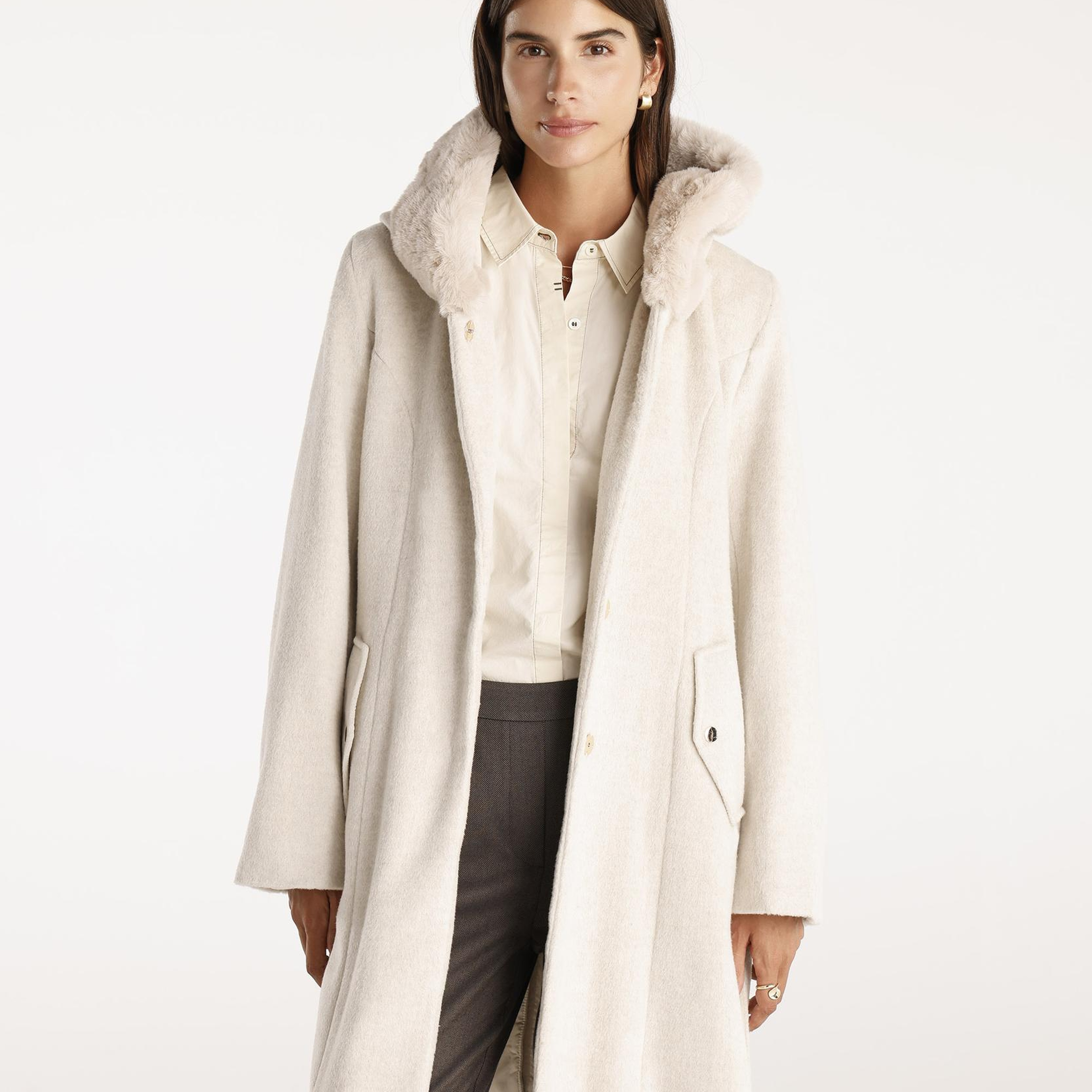 YARGICI Kapüşon Detaylı Palto