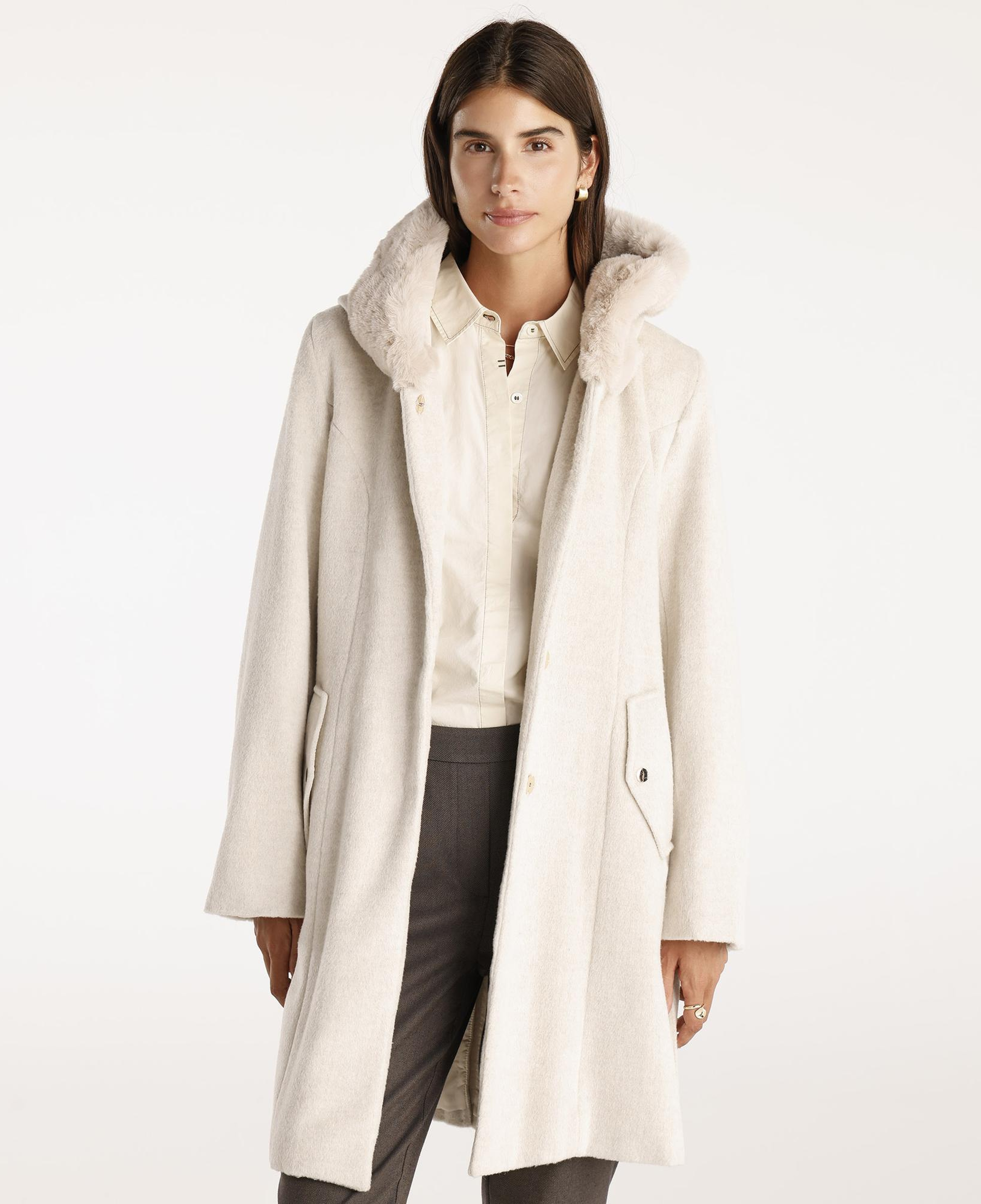 YARGICI Kapüşon Detaylı Palto