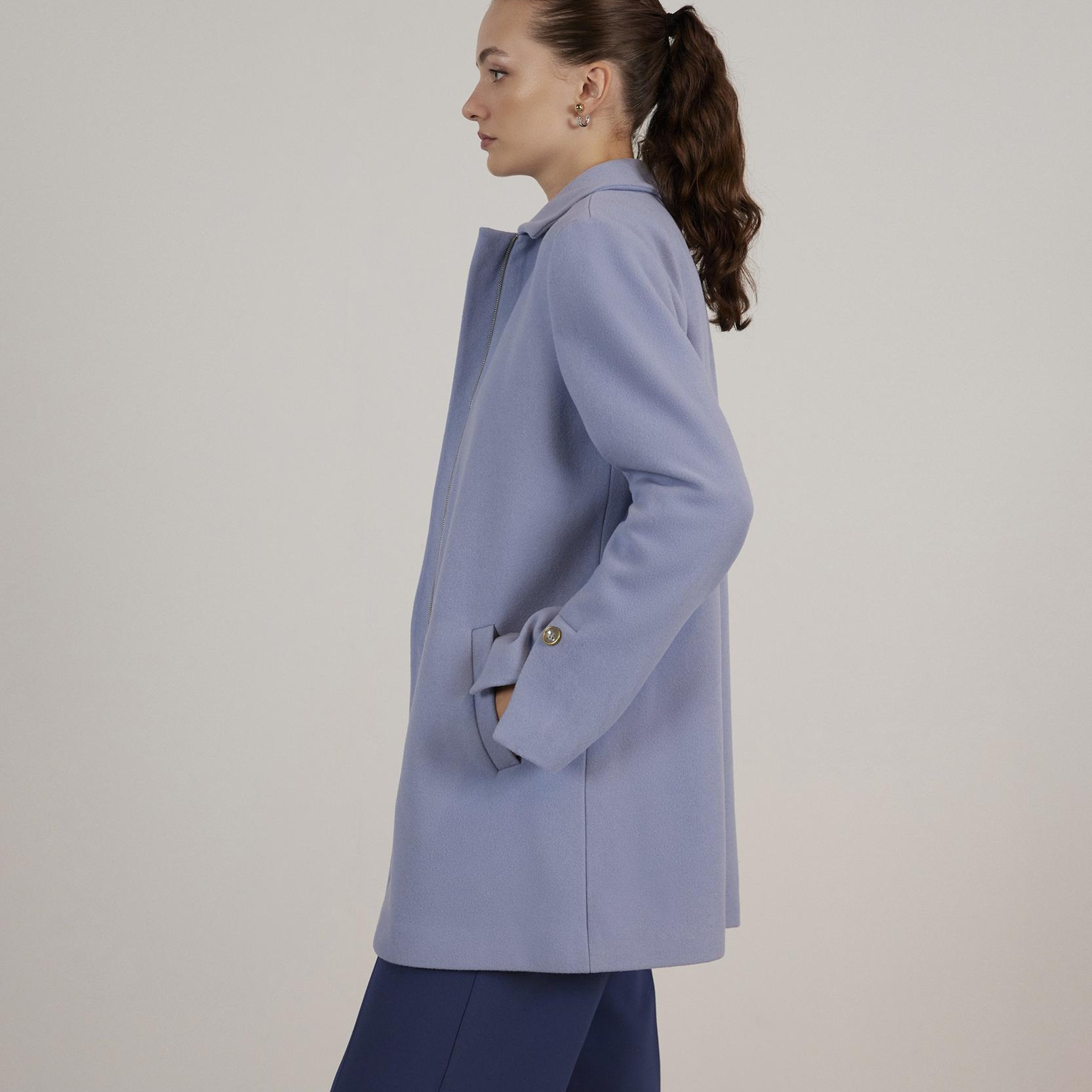 YARGICI Fermuar Detaylı Palto