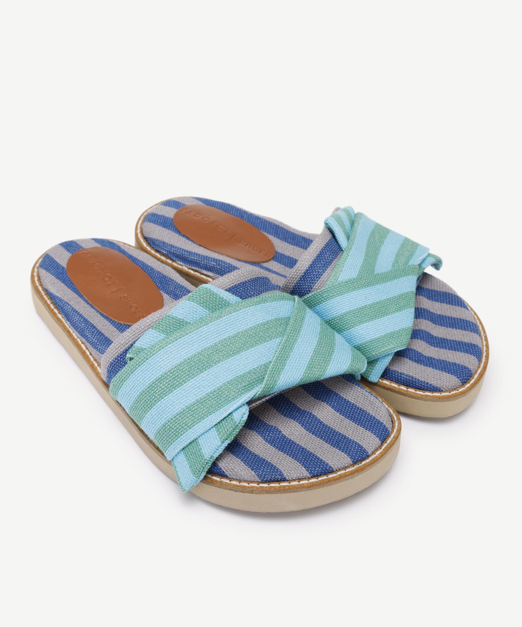 YARGICI Konforlu Çizgili Terlik