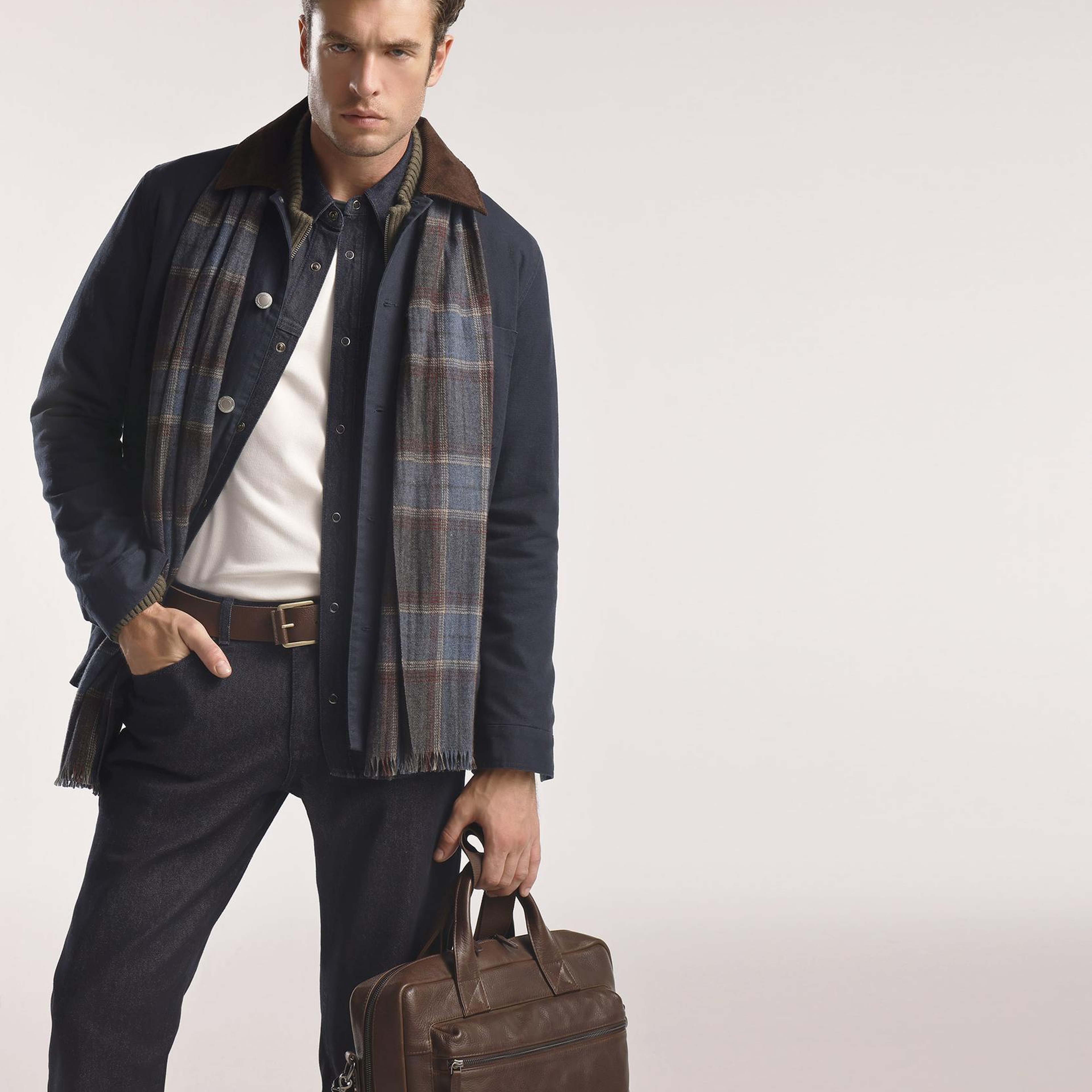 YARGICI Yaka Detaylı Erkek Ceket