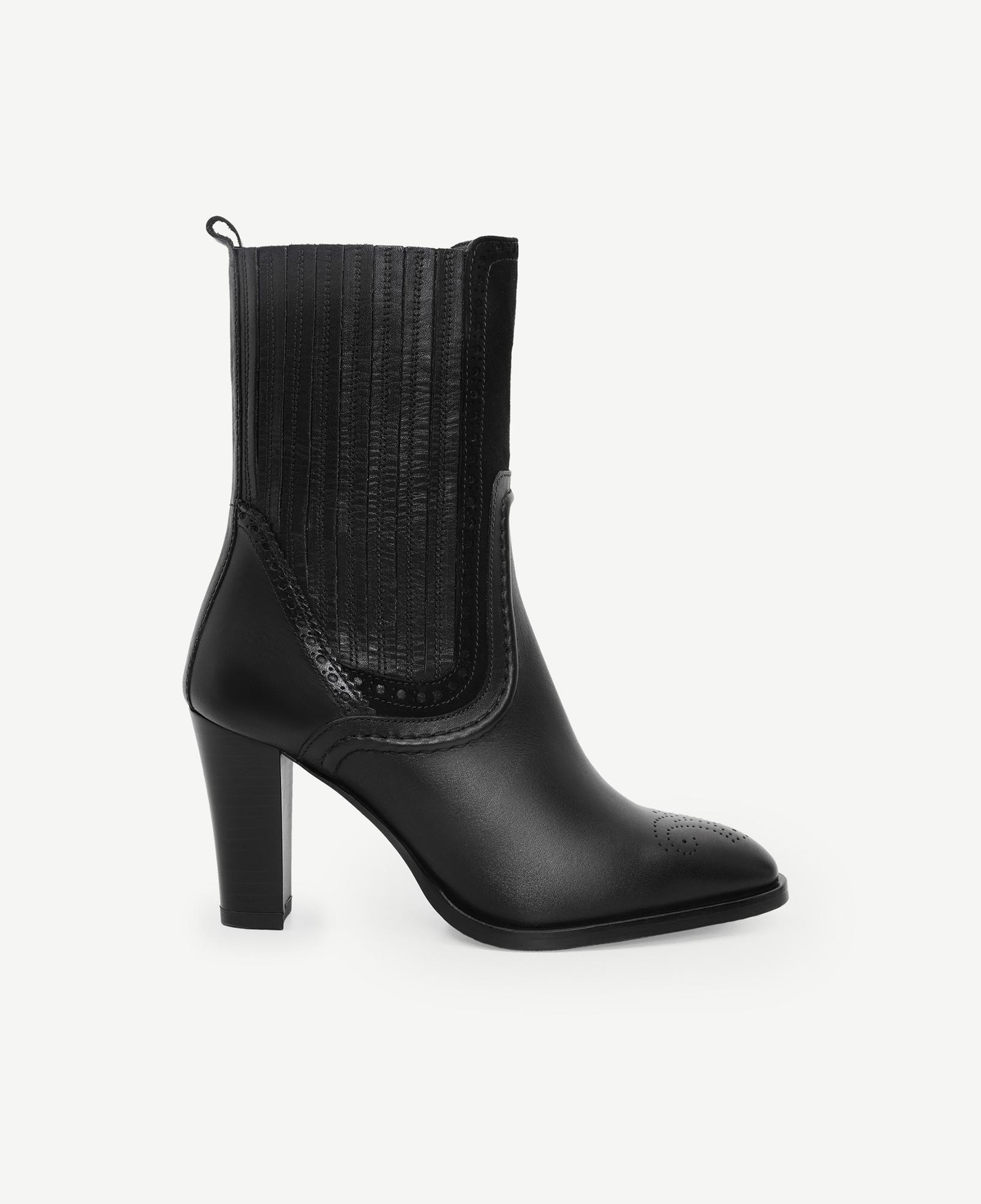 YARGICI Lastik Detaylı Yumuşak Deri Topuklu Bot