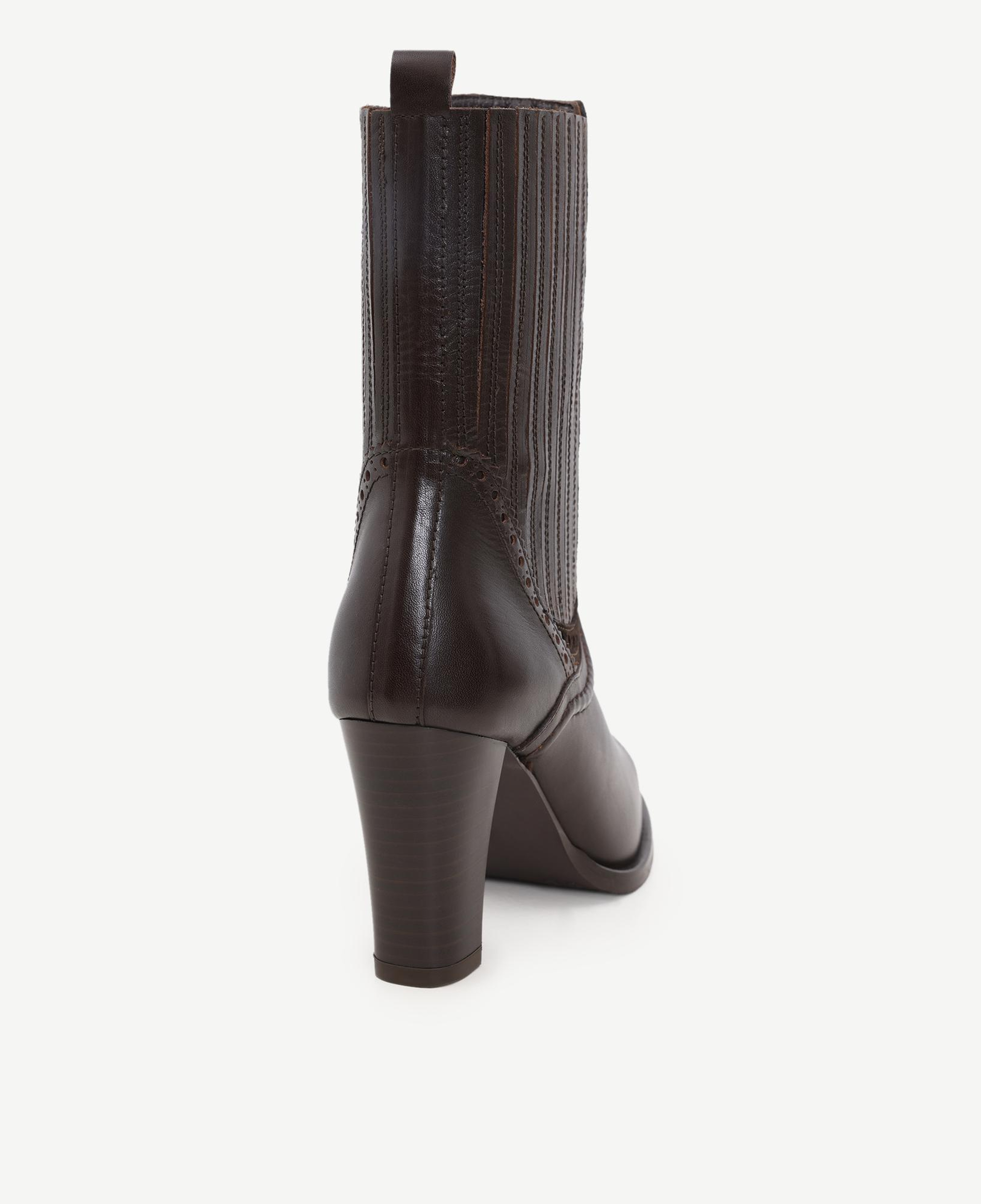 YARGICI Lastik Detaylı Yumuşak Deri Topuklu Bot