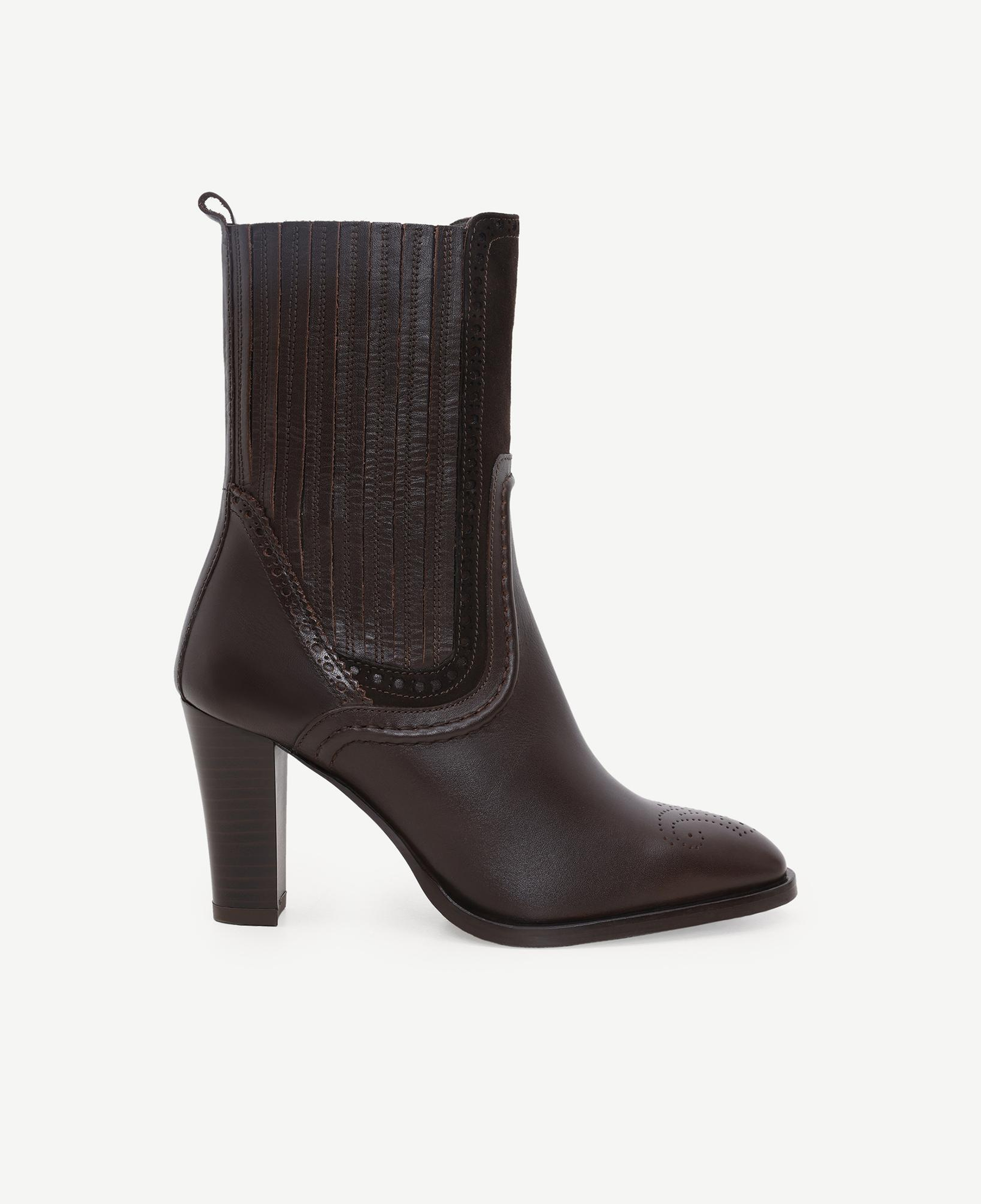 YARGICI Lastik Detaylı Yumuşak Deri Topuklu Bot