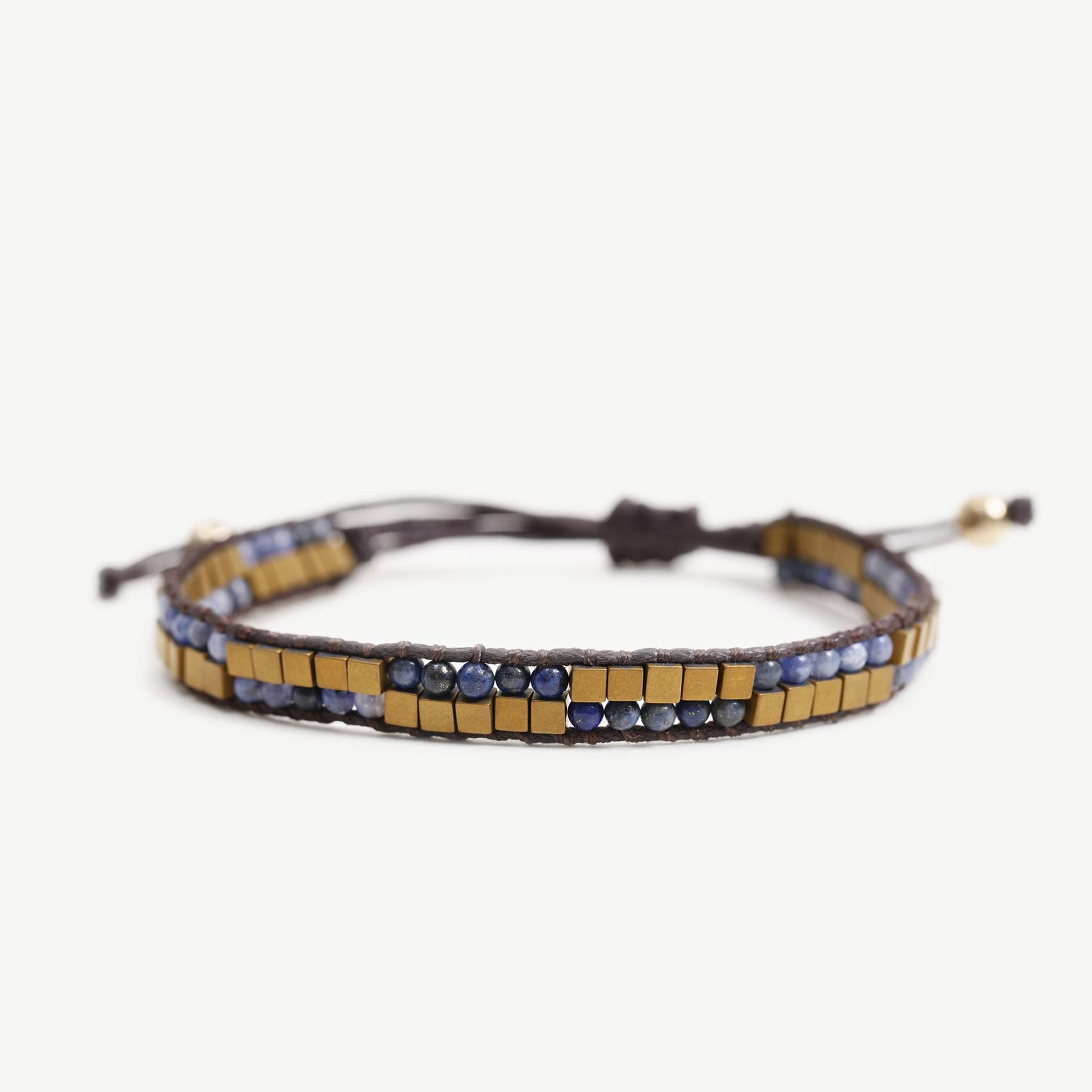 YARGICI Boncuk Detaylı Deri Bileklik