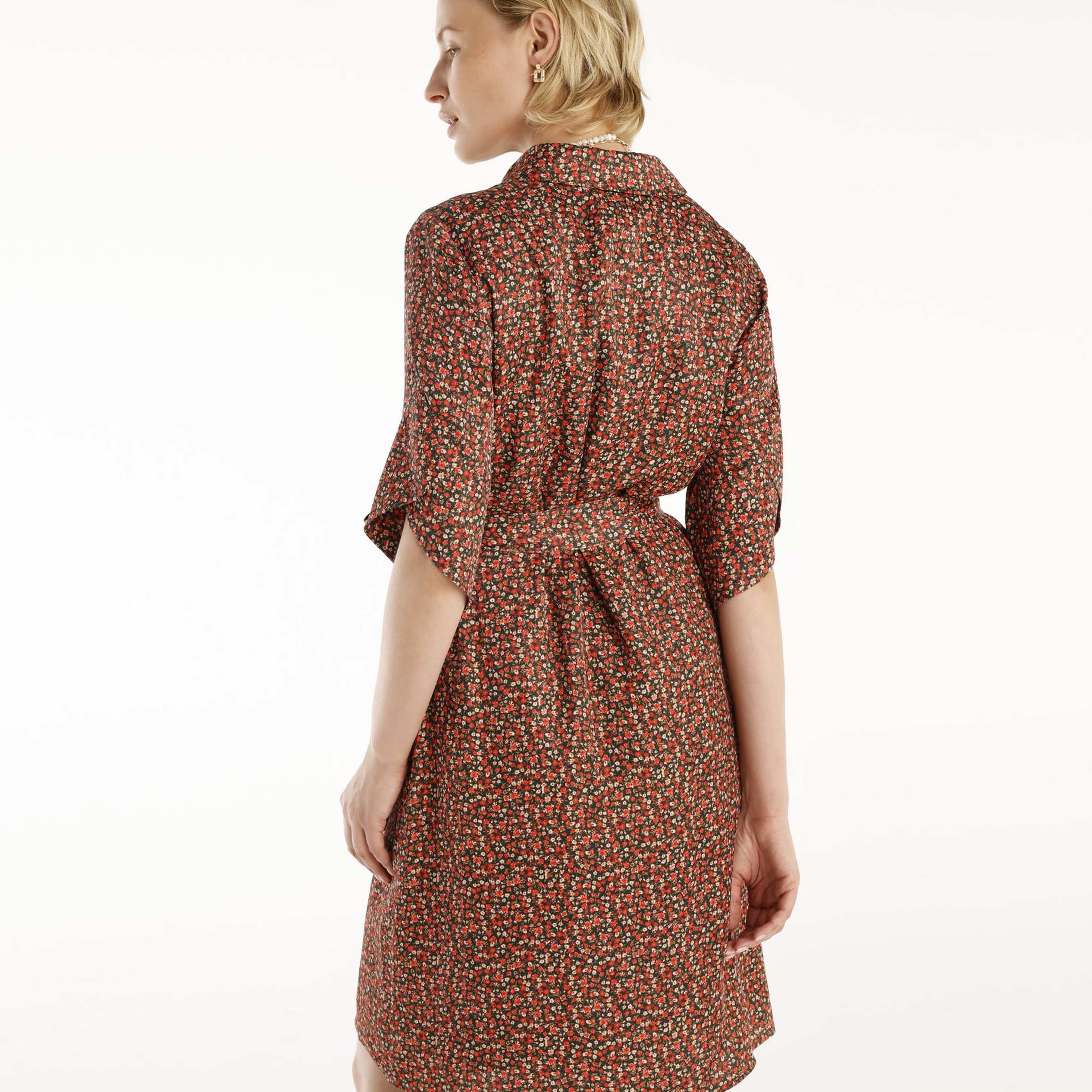 YARGICI Kuşaklı Uzun Kollu Gömlek Elbise